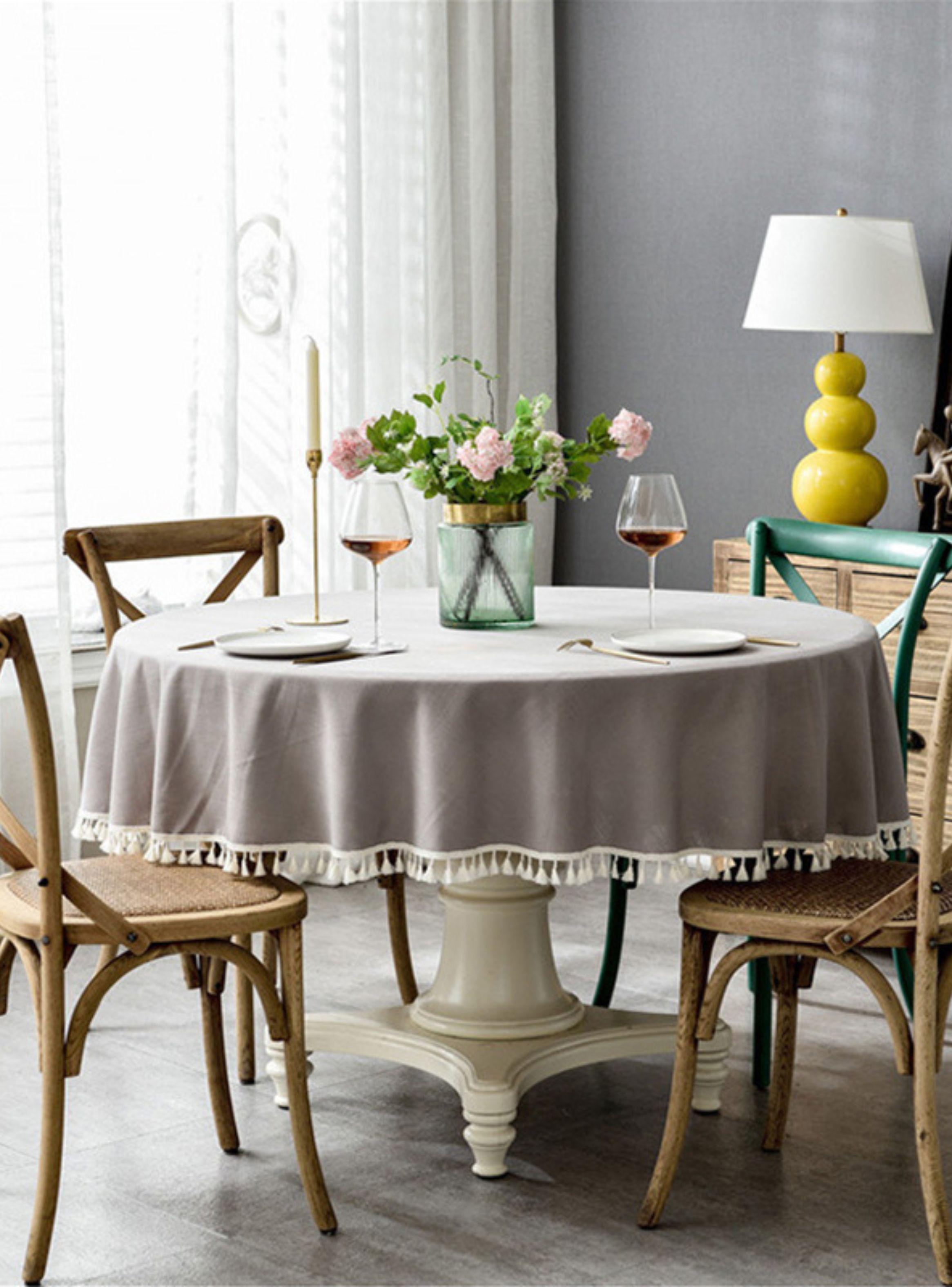 Mantel Redondo Gris-3