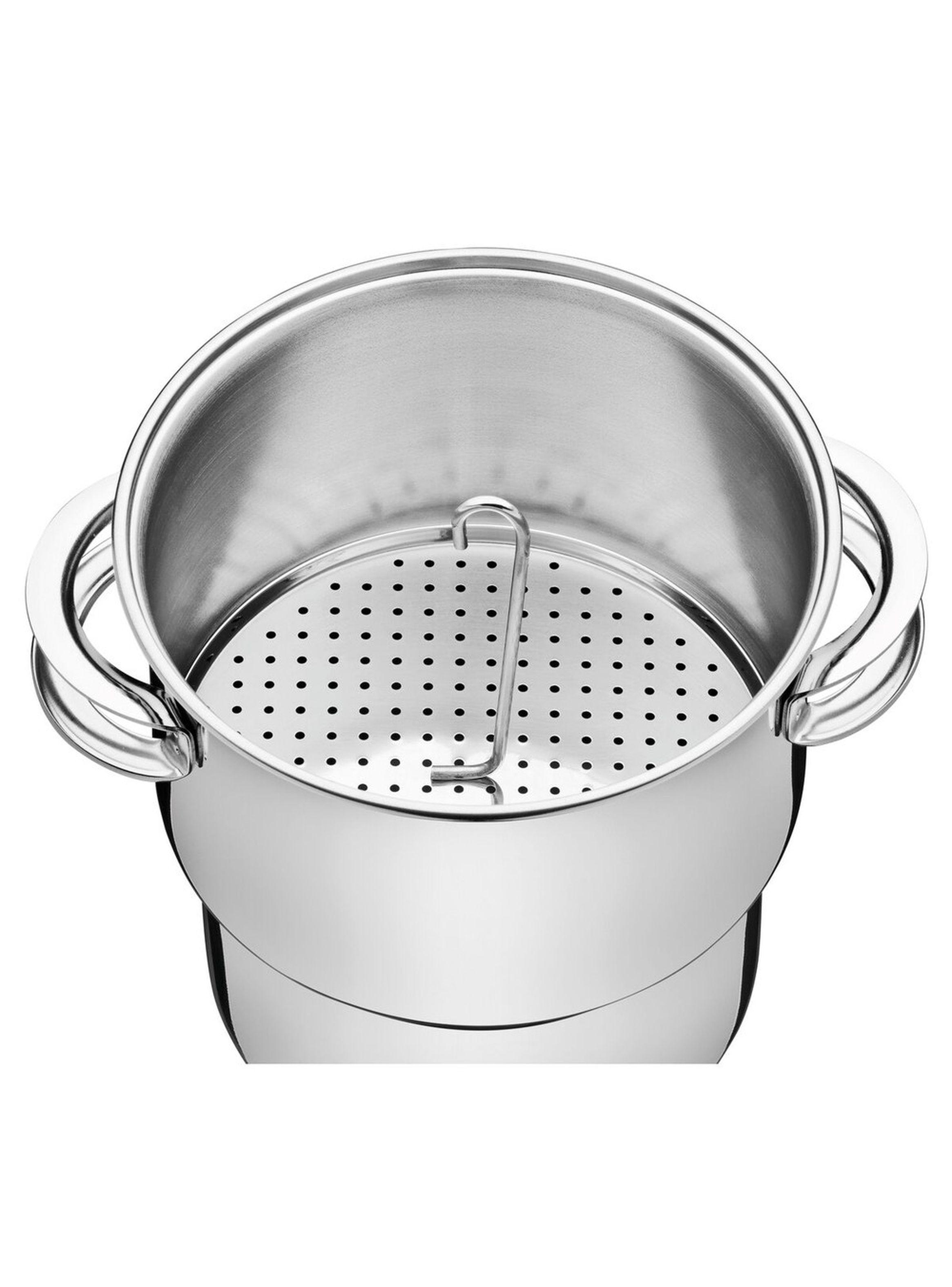 Cuscusera Solar de acero inoxidable Tramontina con asas y tapa 14 cm y 2 2 L-2