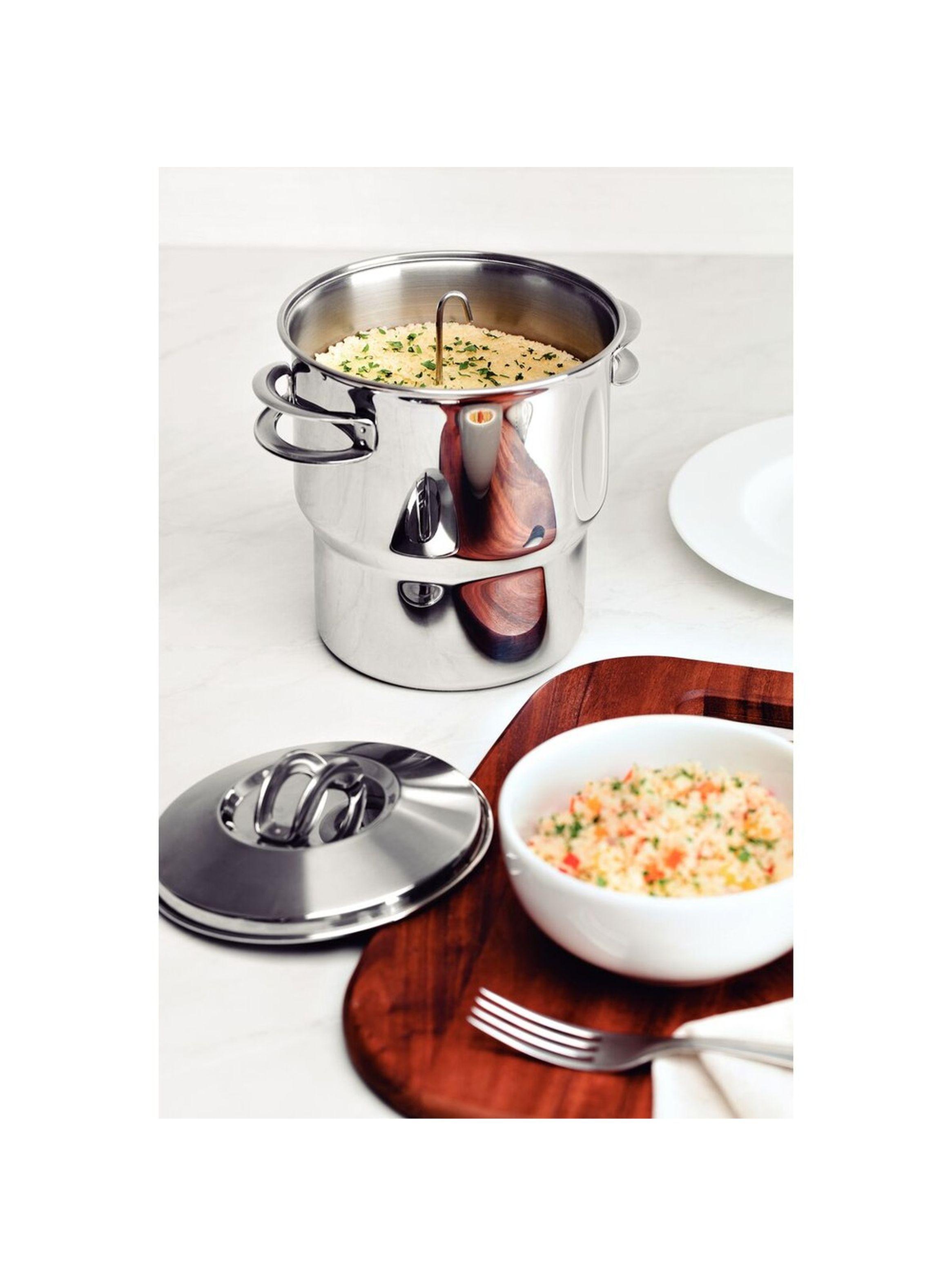 Cuscusera Solar de acero inoxidable Tramontina con asas y tapa 14 cm y 2 2 L-3