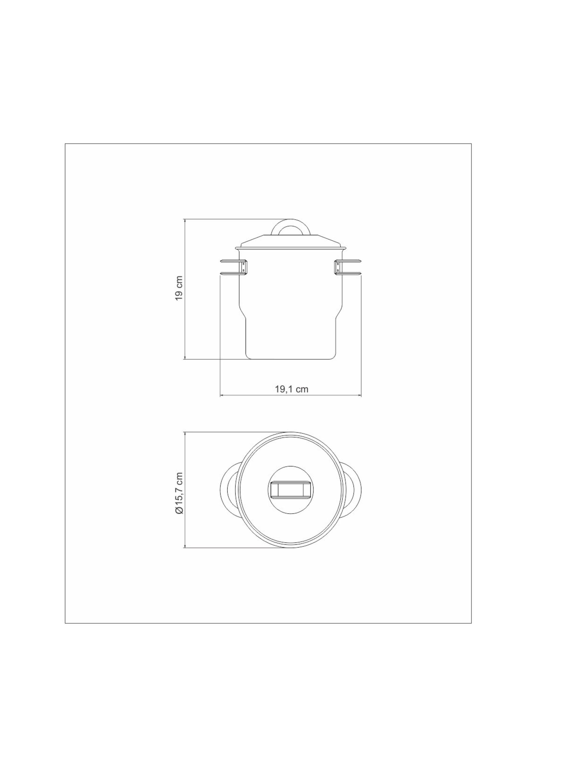 Cuscusera Solar de acero inoxidable Tramontina con asas y tapa 14 cm y 2 2 L-6
