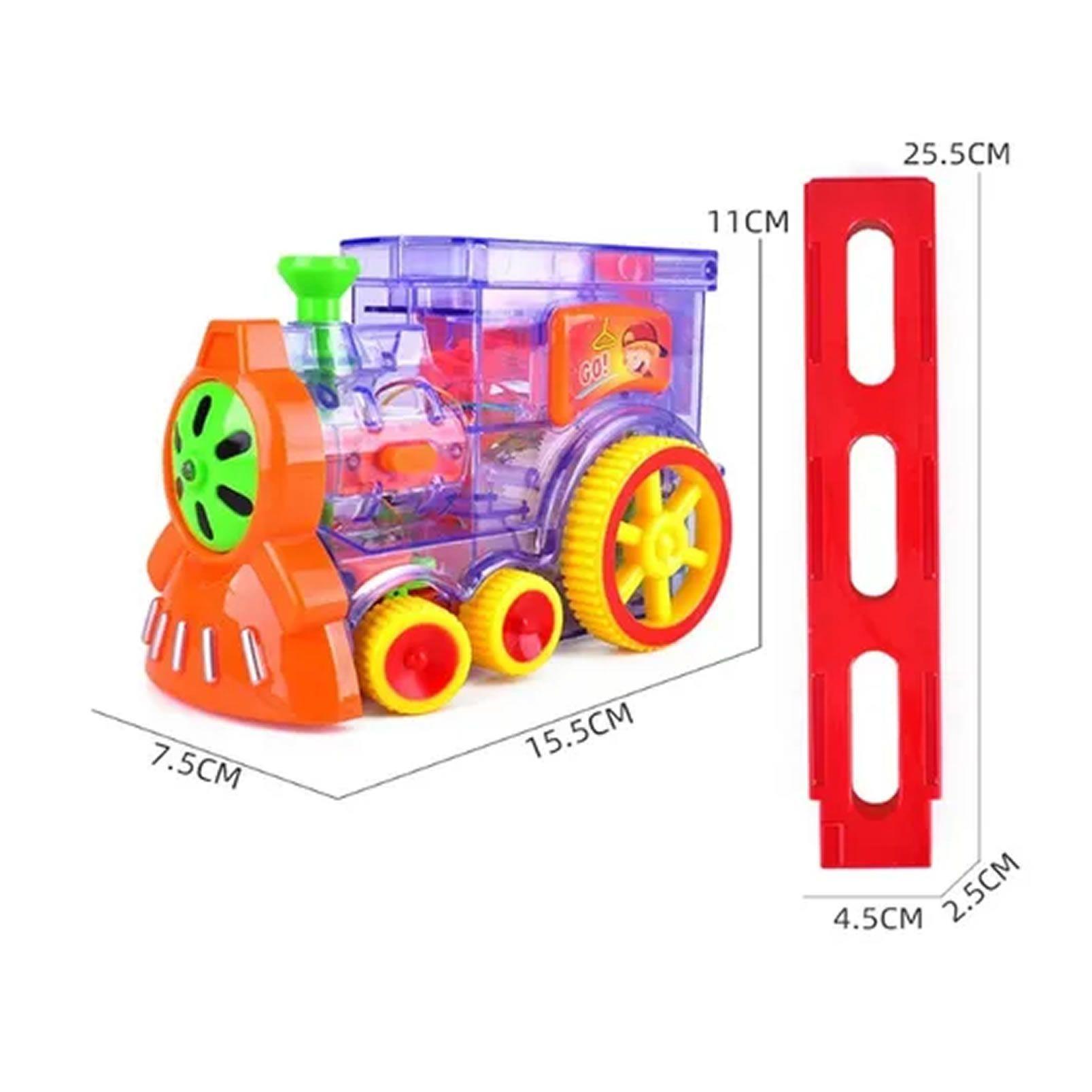 Juego Tren Automático Con Bloques Dominó Apilables Niños-4