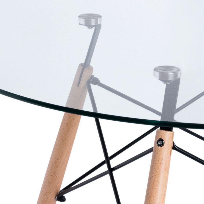 Mesa Eames Vidrio redonda 100 cms-2