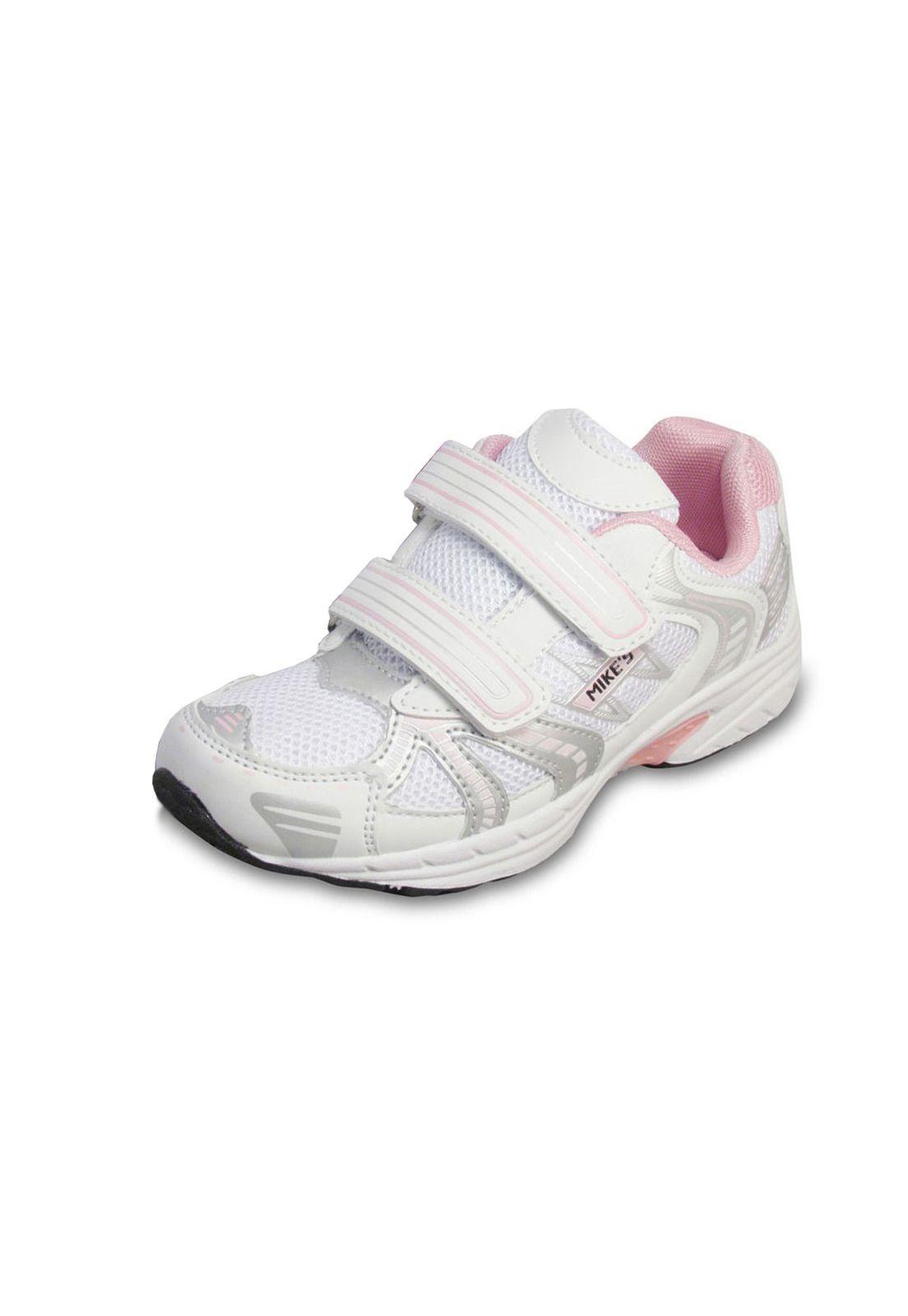 Zapatilla Niña Mike`s Blanca Rosada-0