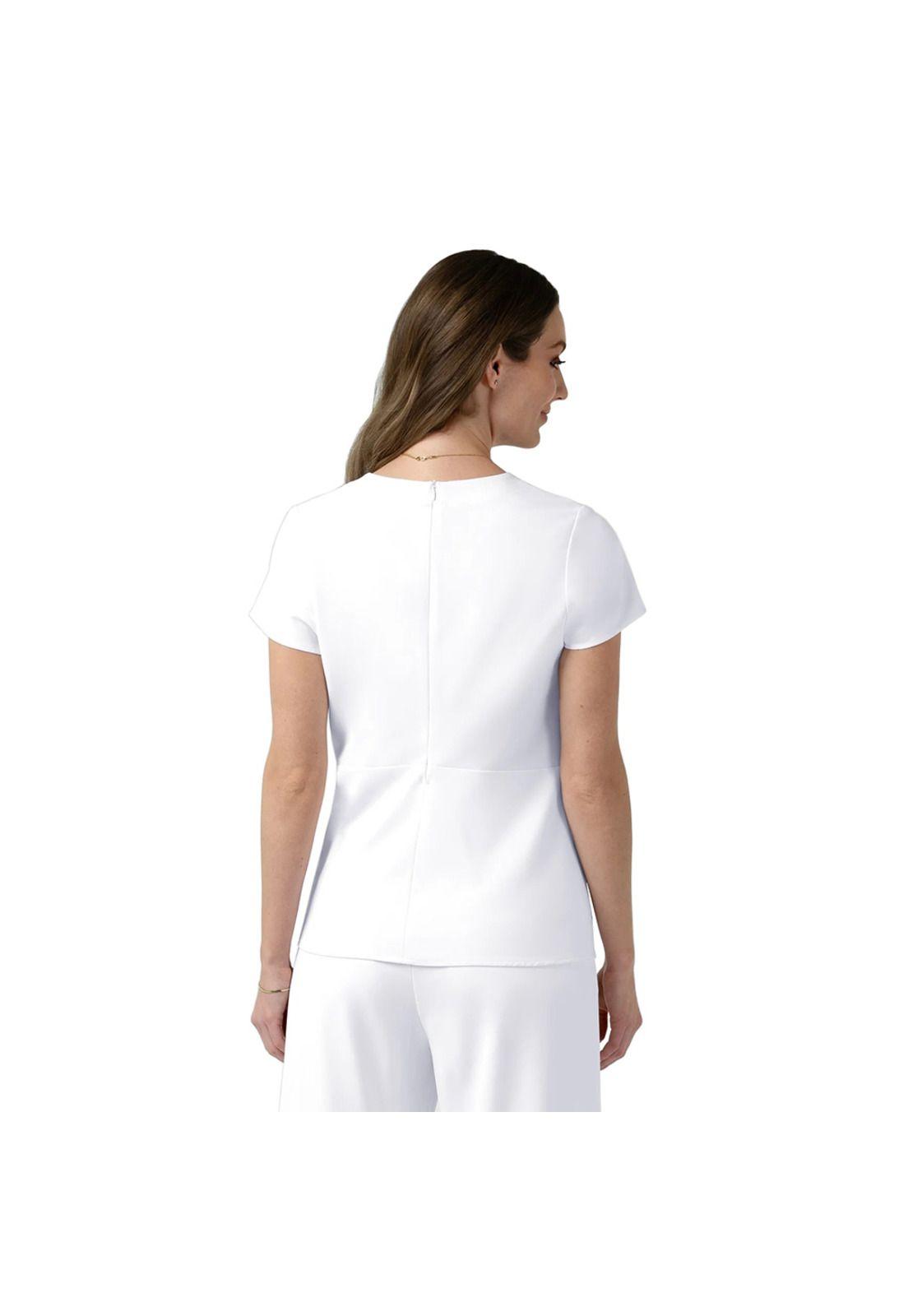 BLUSA CLÍNICA MUJER ESCOTE V 6266 WHITE-4