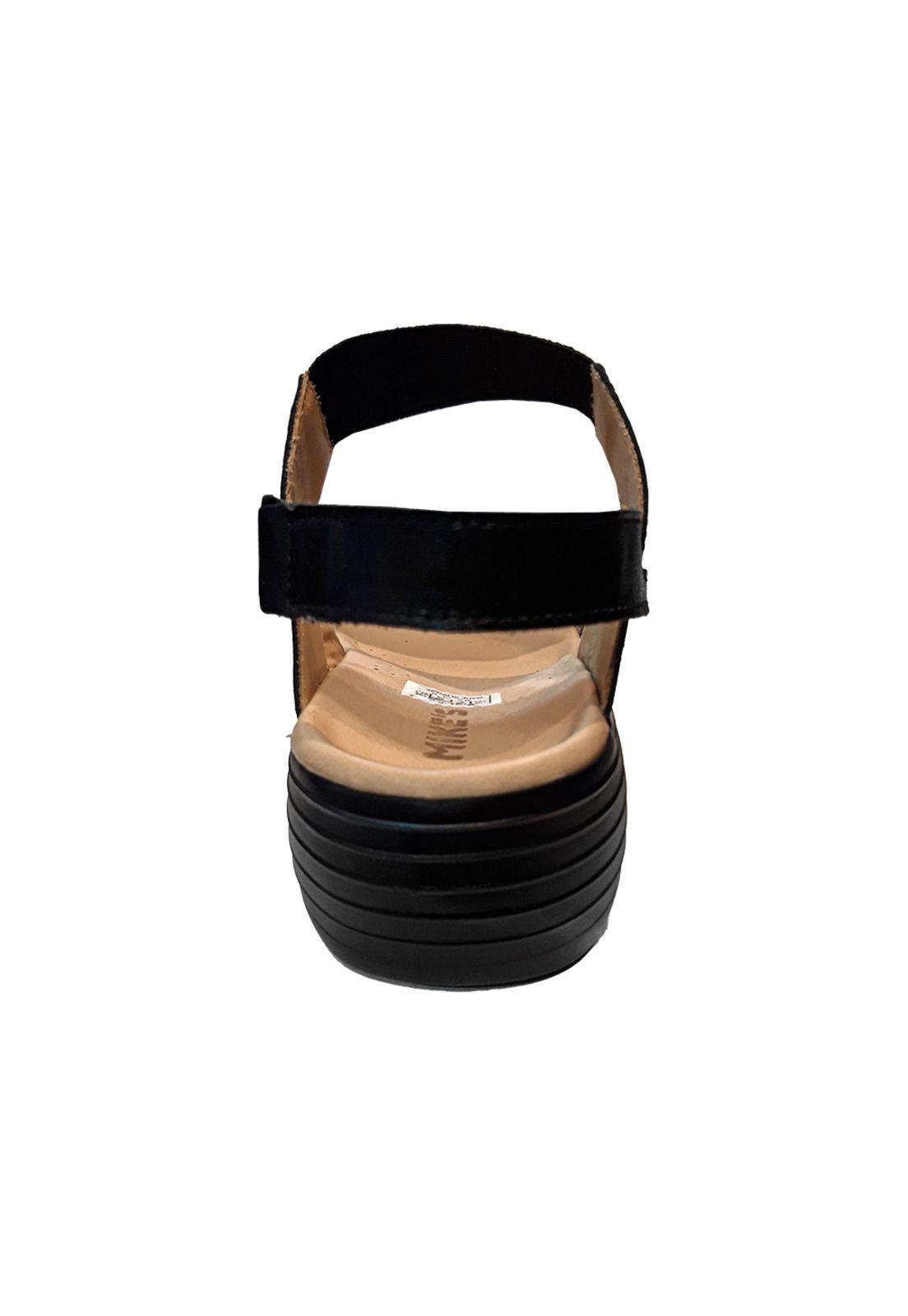 Sandalia Mujer Cuero Negro Mike`s-3