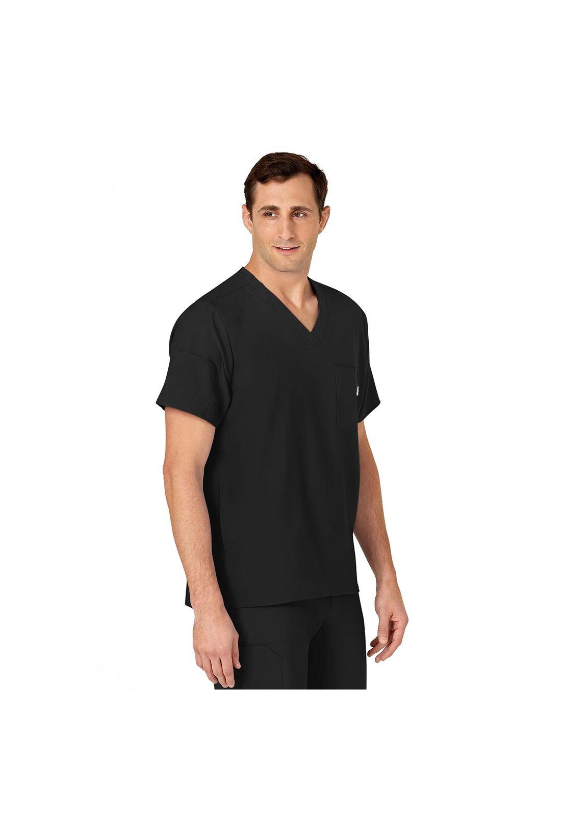 Polera Clínica Hombre Wonderwink 6355 Negro-2