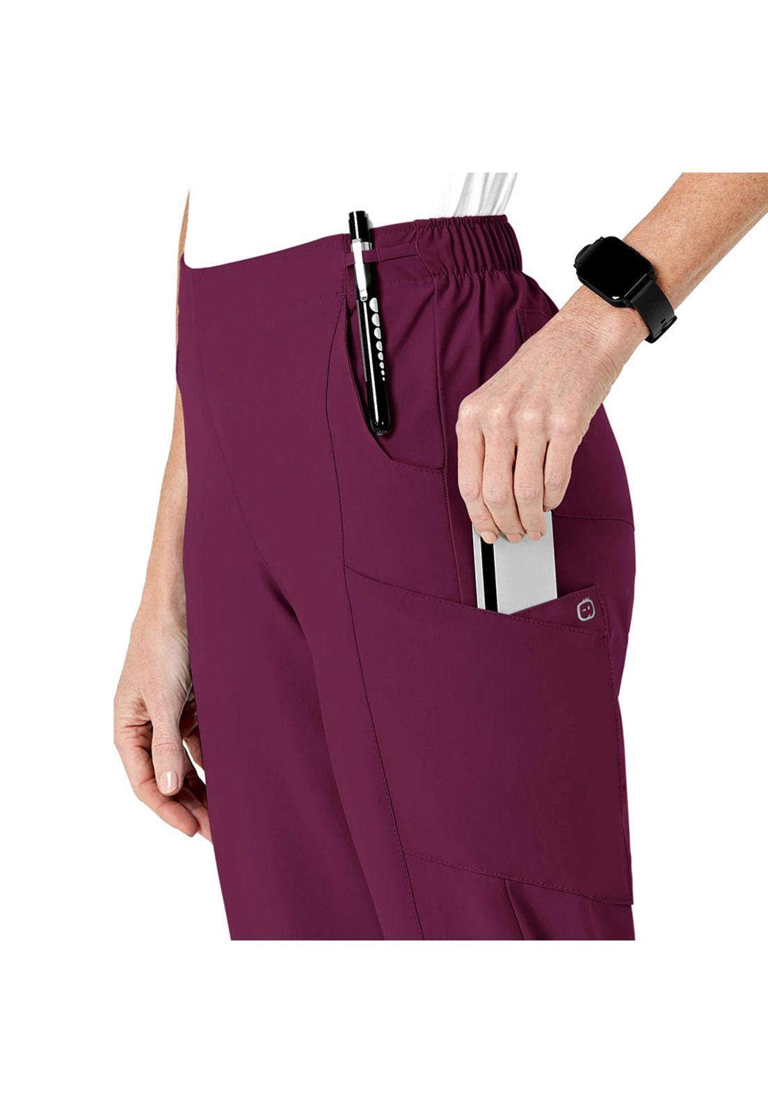 PANTALÓN CLÍNICO MUJER WONDERWINK 5155 WINE-3