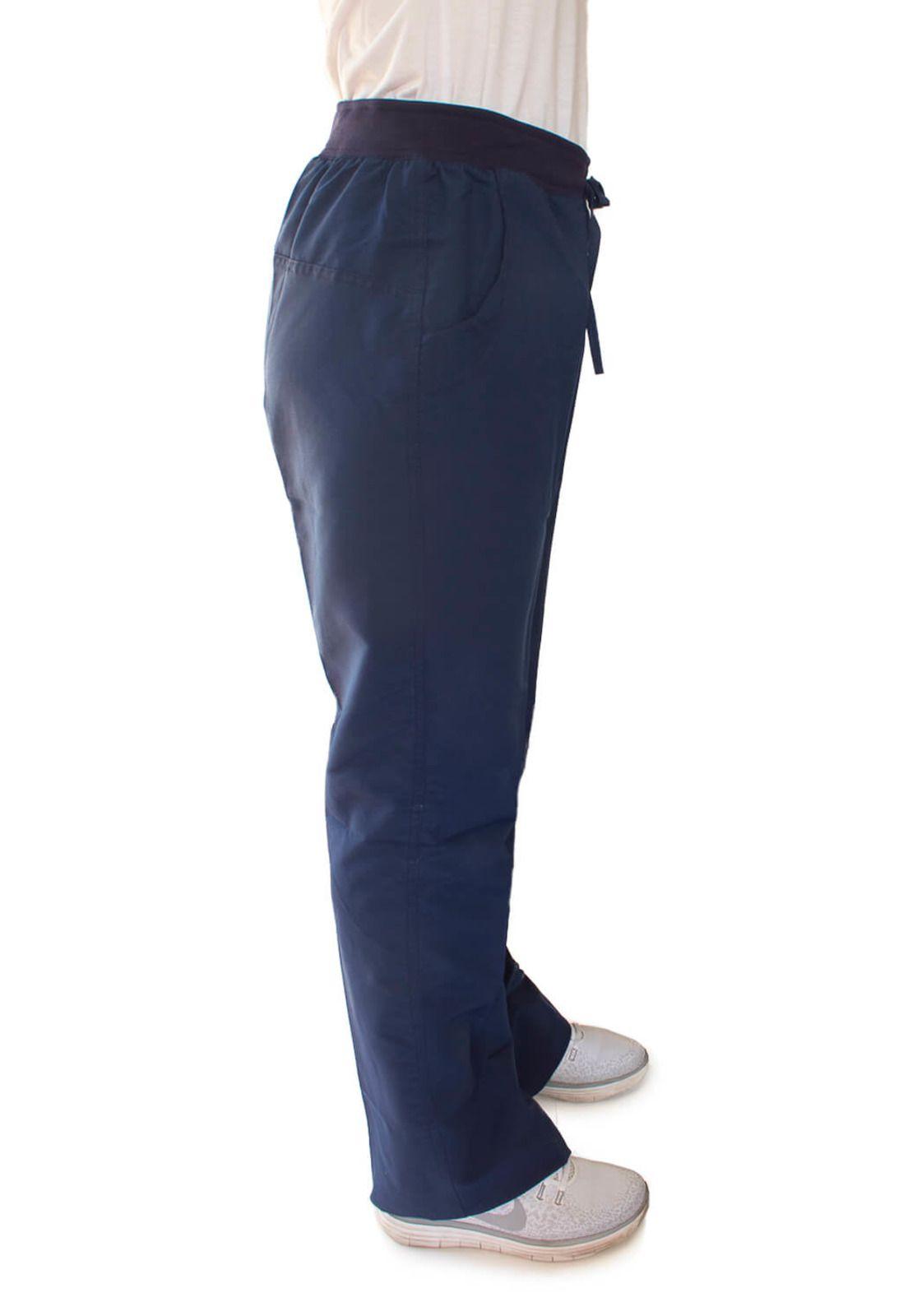 Pantalón Mujer Azul Mike's Antifluido Uniformes Clínicos-2