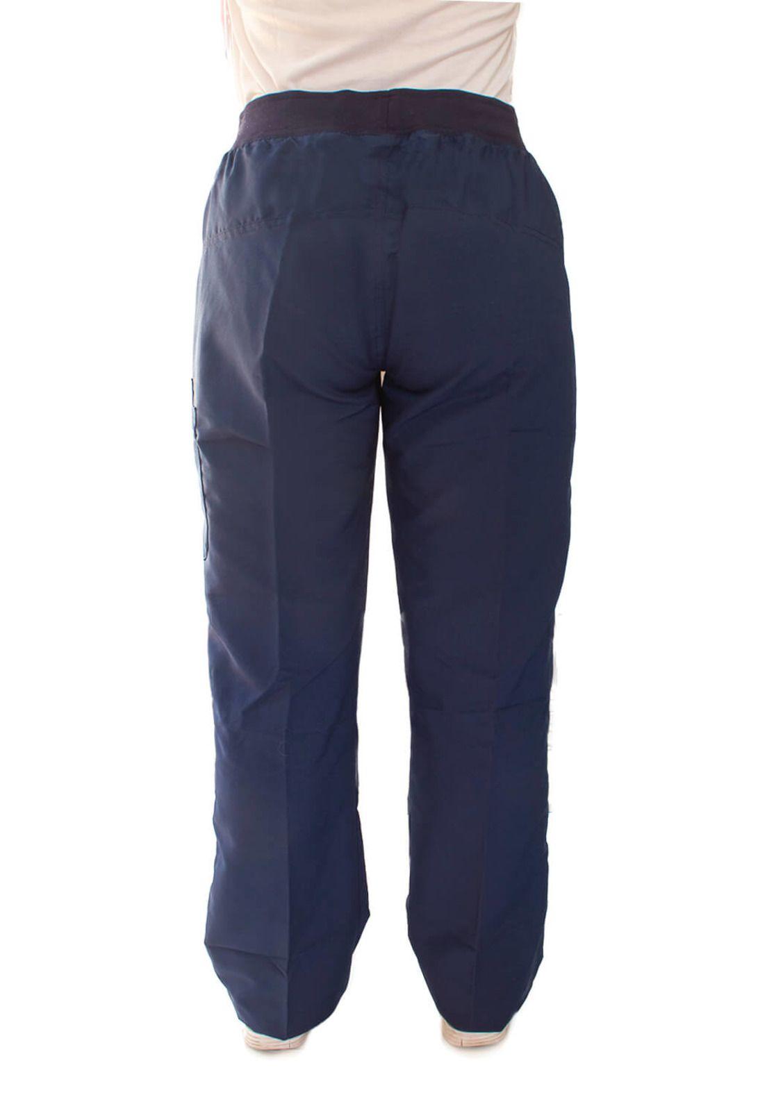 Pantalón Mujer Azul Mike's Antifluido Uniformes Clínicos-3