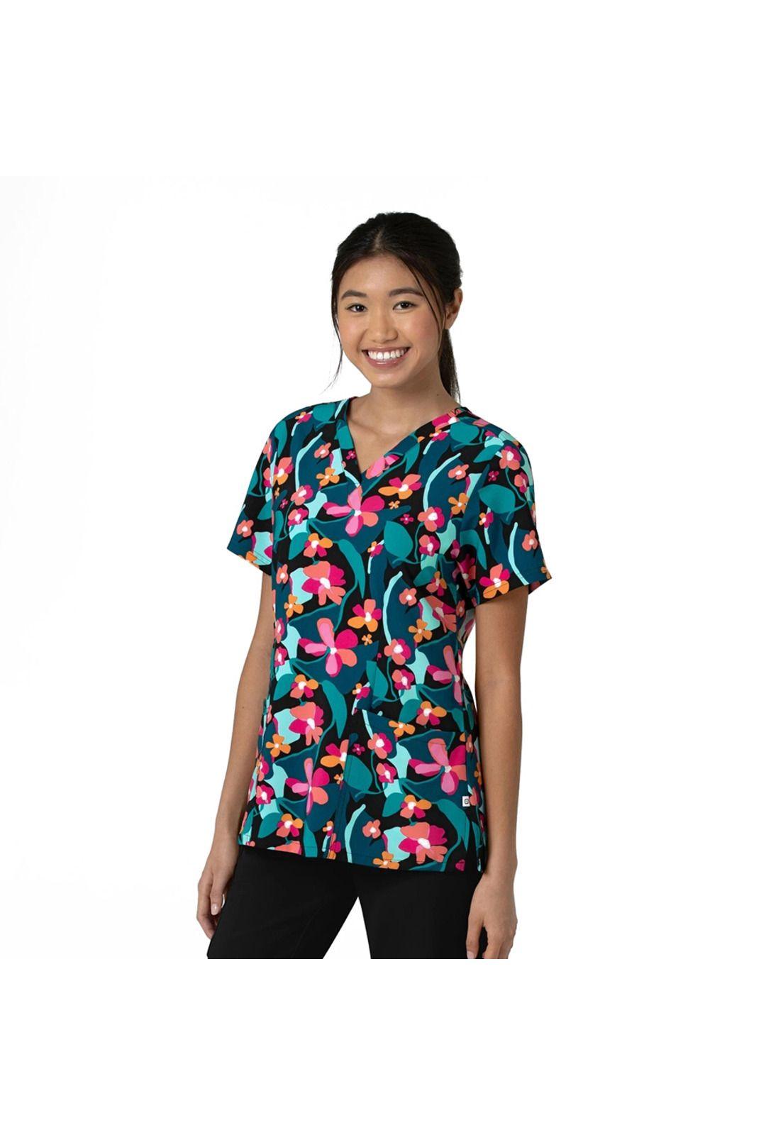 POLERA CLÍNICA ESTAMPADA WINK 6657-WFWD FLORES-0