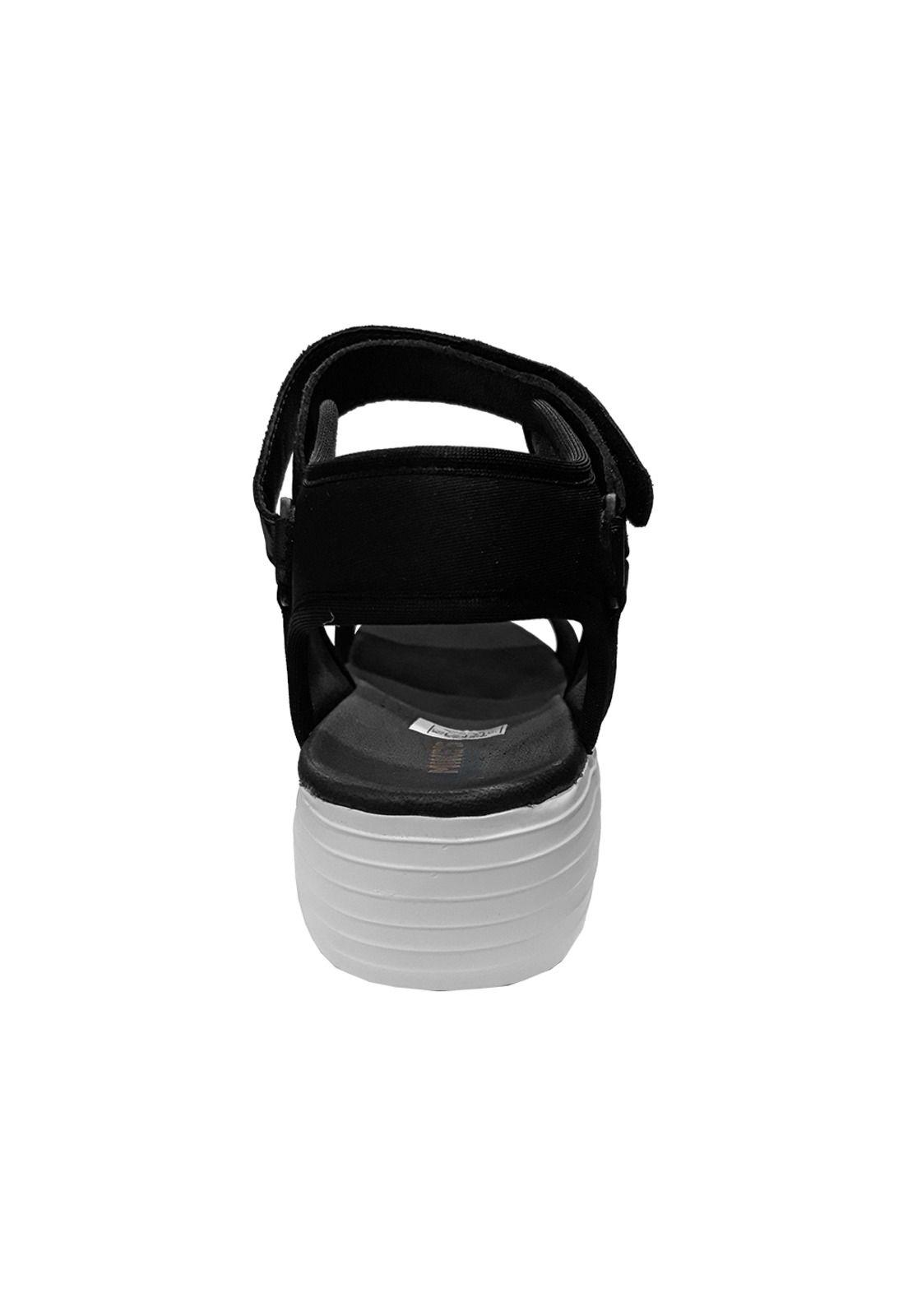 Sandalia Mujer Cuero Neoprene Negro Mike`s-3