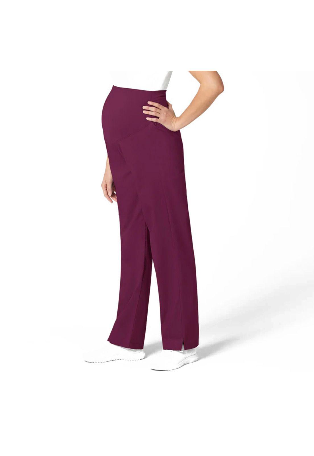 Pantalón Clínico Mujer Wonderwink Maternal 545 Burdeo-2