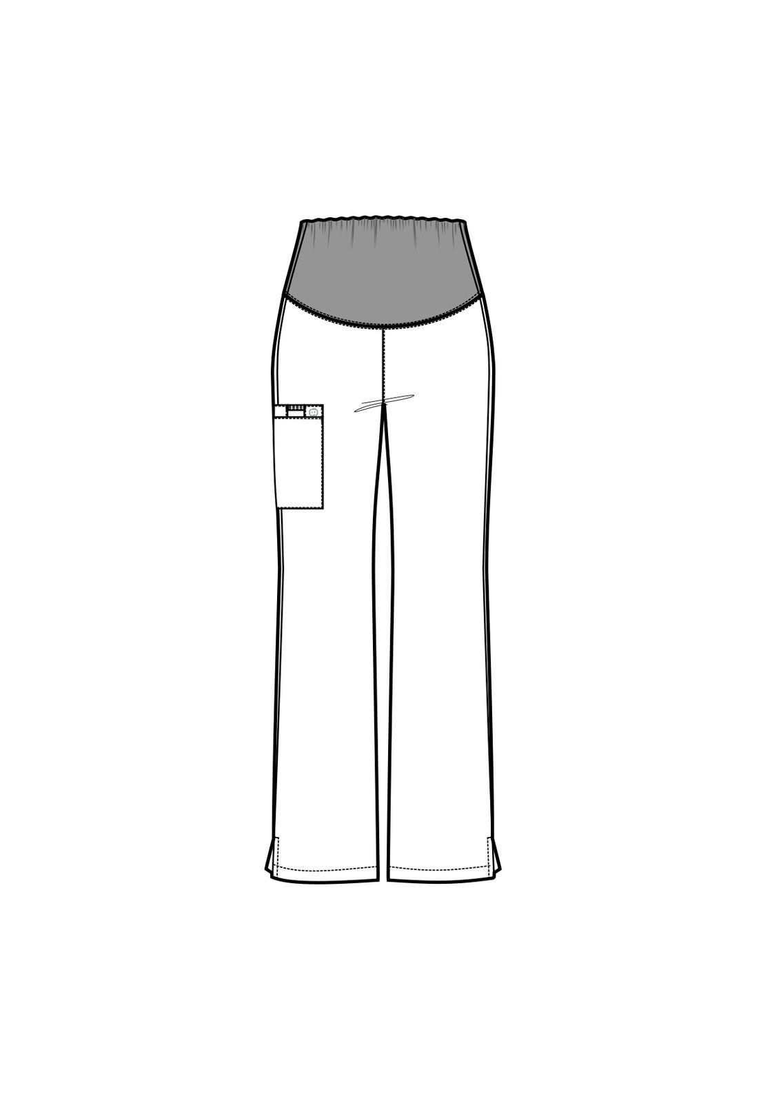 Pantalón Clínico Mujer Wonderwink Maternal 545 Burdeo-4