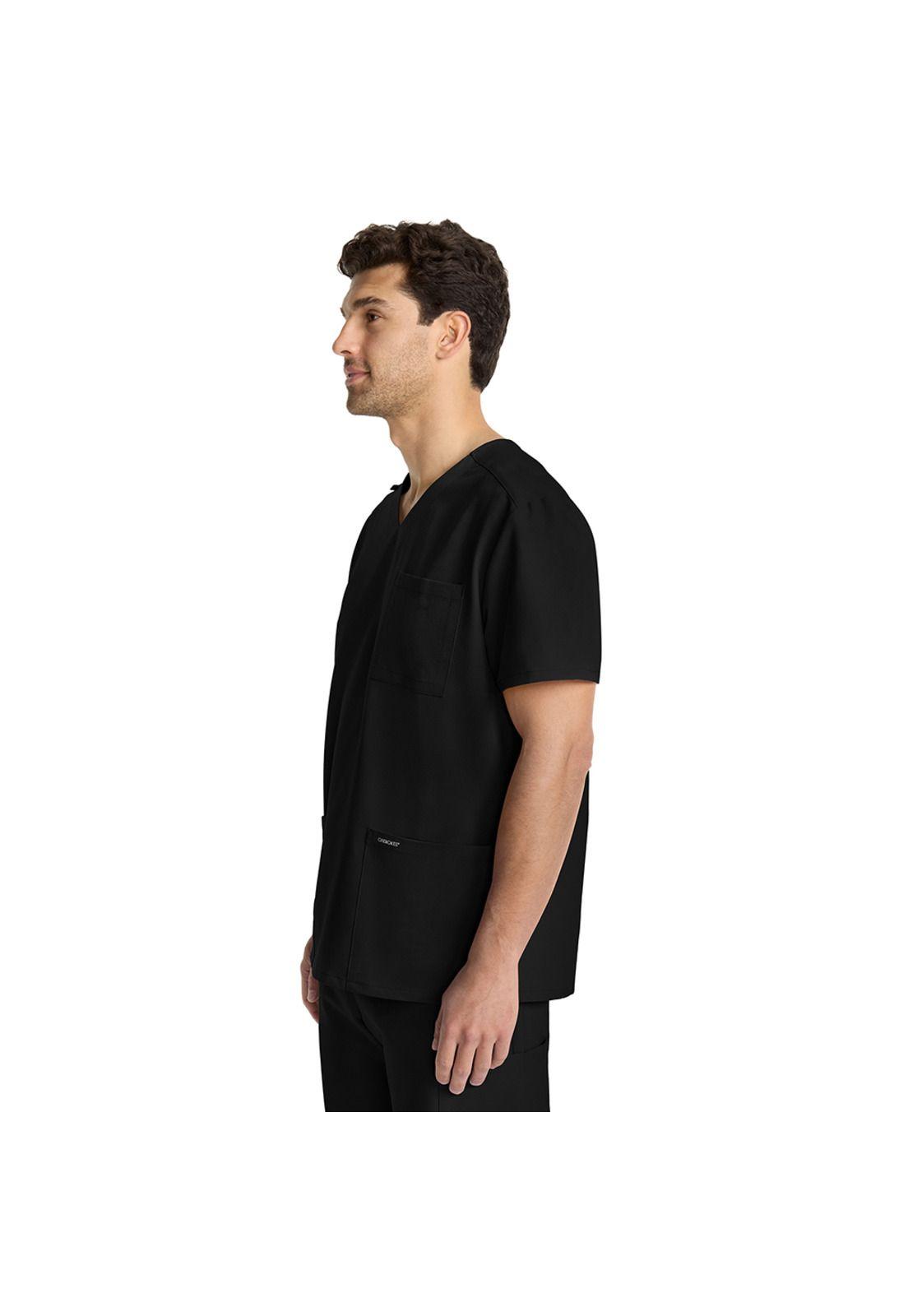 POLERA CLÍNICA HOMBRE CUELLO EN V CK783A BLACK-2