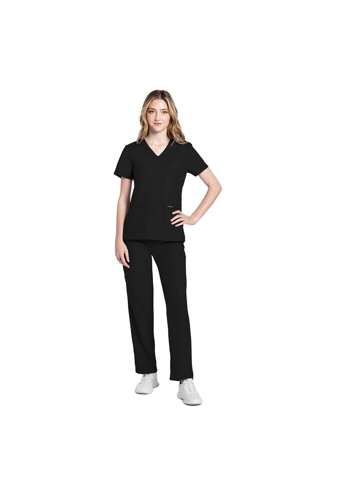POLERA CLÍNICA MUJER CHEROKEE CK953A ORIGINALS ULTRA BLACK-2