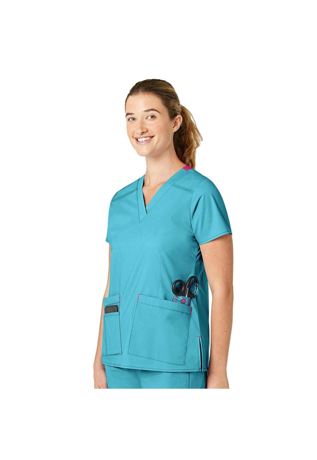 POLERA CLÍNICA MUJER WINK FLEX 6108 AQUA-2