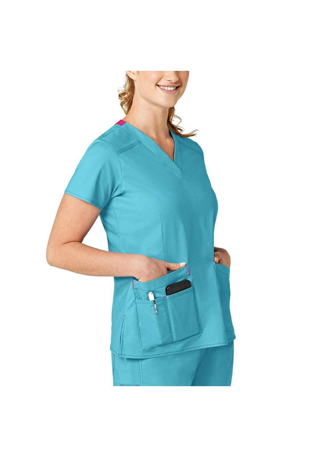 POLERA CLÍNICA MUJER WINK FLEX 6108 AQUA-3