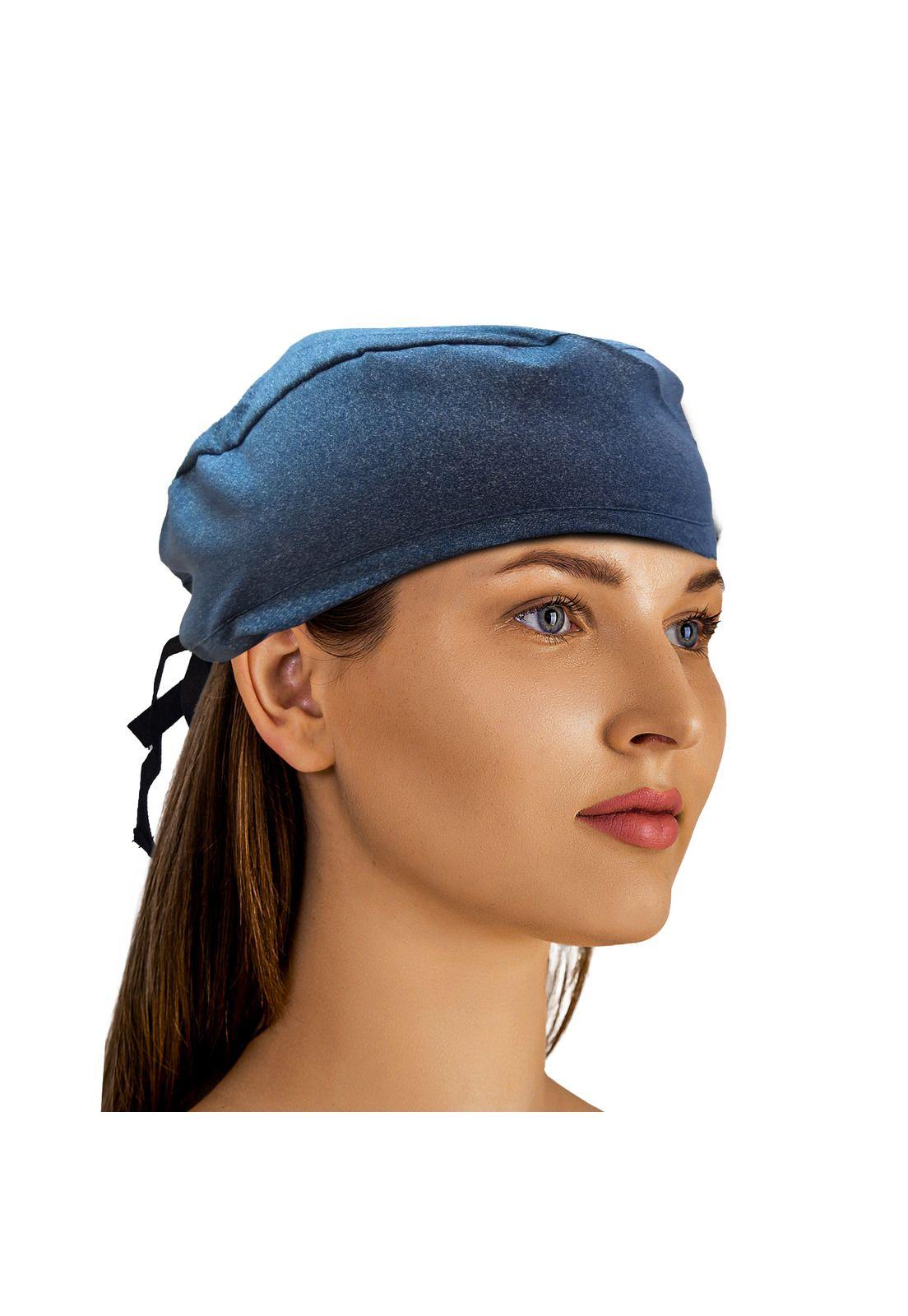 Cofia Gorro Clínico Amarre Antifluido Lavable Jeans Mike's-4