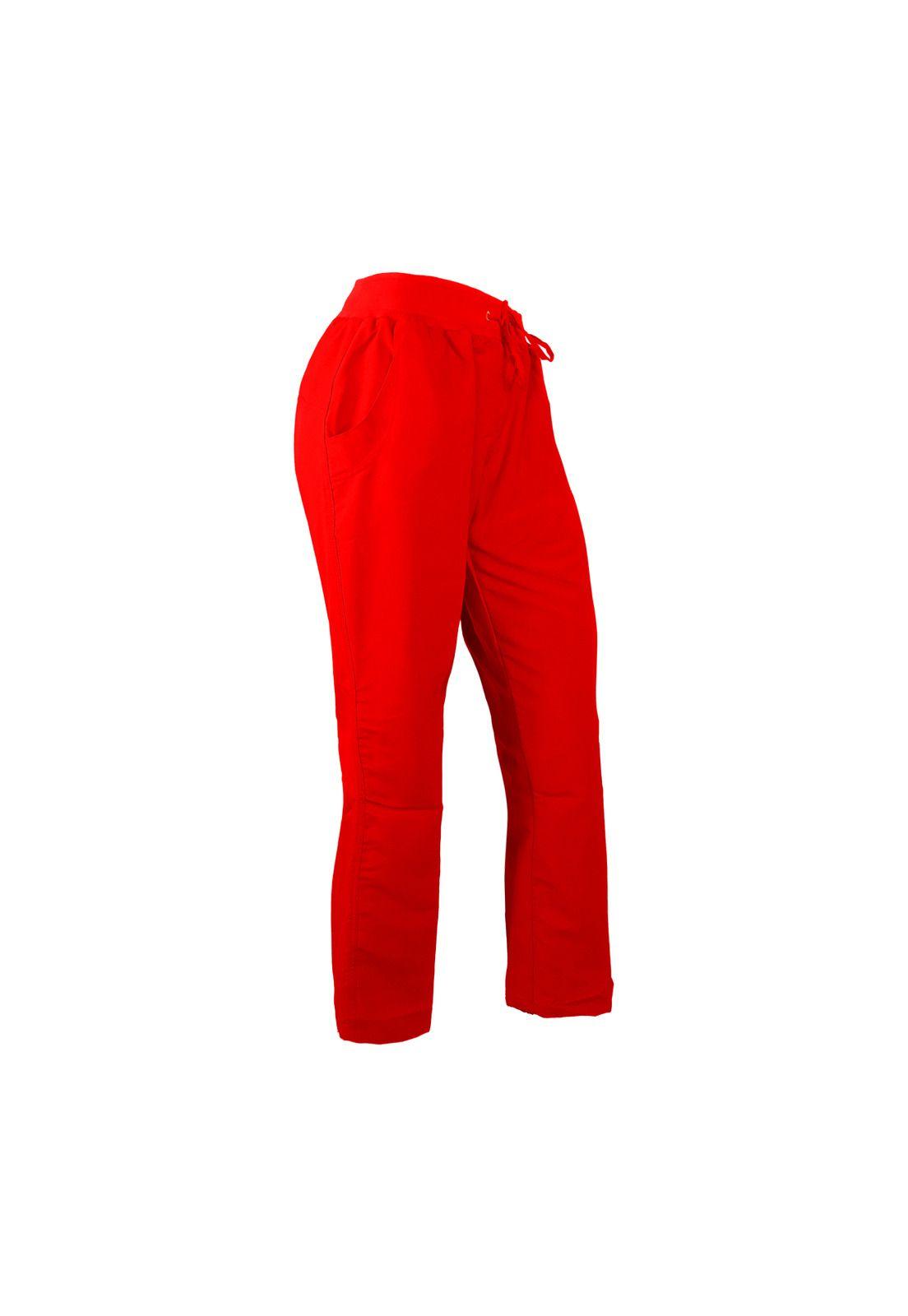 Pantalón Mujer Rojo Mike's Antifluido Uniformes Clínicos-1
