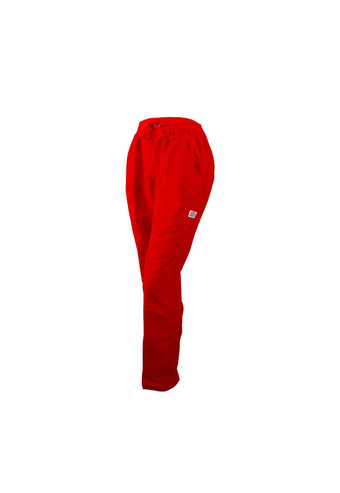 Pantalón Mujer Rojo Mike's Antifluido Uniformes Clínicos-2