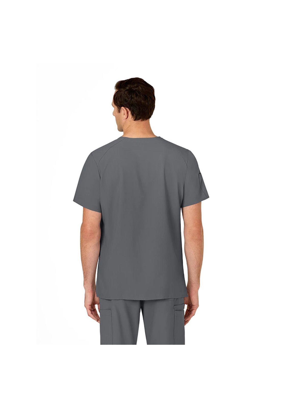 Polera Clínica Hombre Wonderwink 6355 Gris-3