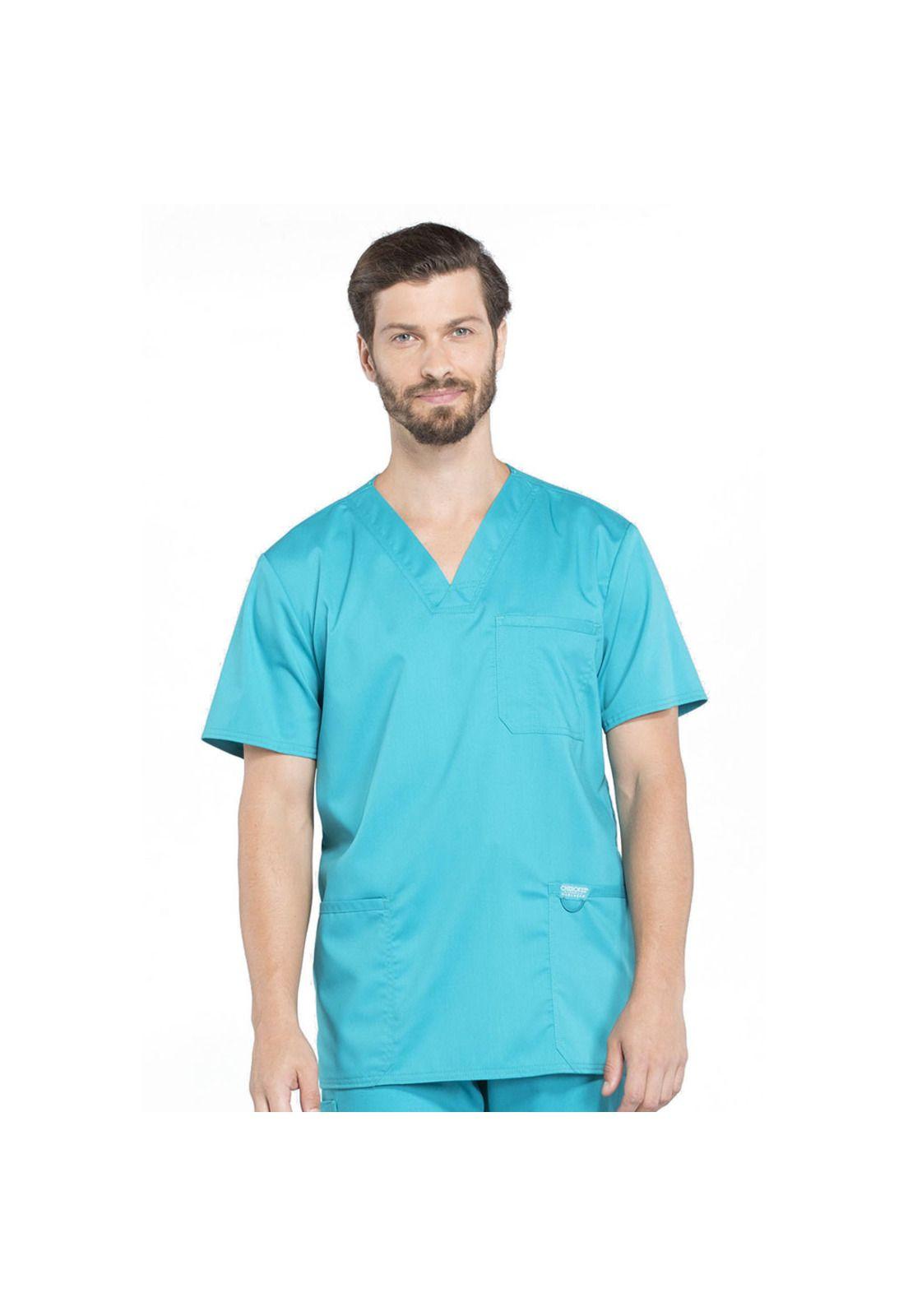 POLERA CLÍNICA HOMBRE CHEROKEE REVOLUTION WW670 TEAL BLUE-0