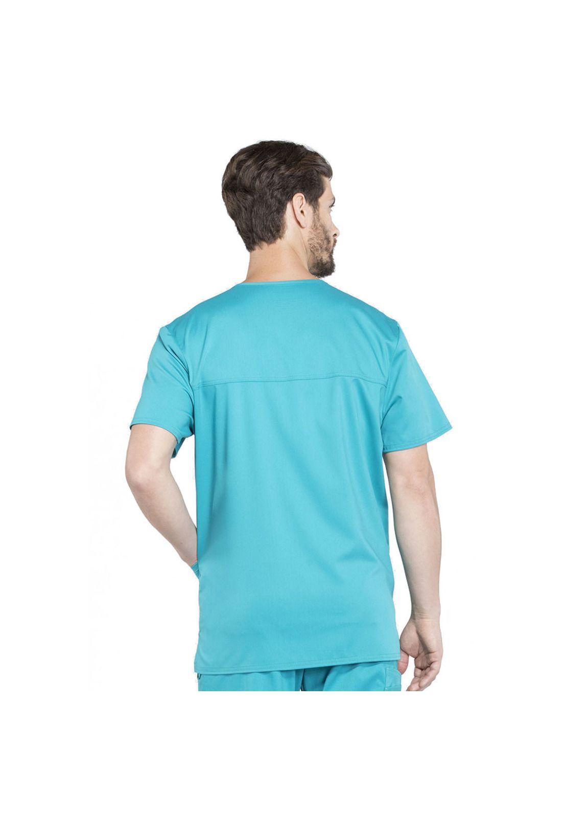 POLERA CLÍNICA HOMBRE CHEROKEE REVOLUTION WW670 TEAL BLUE-4