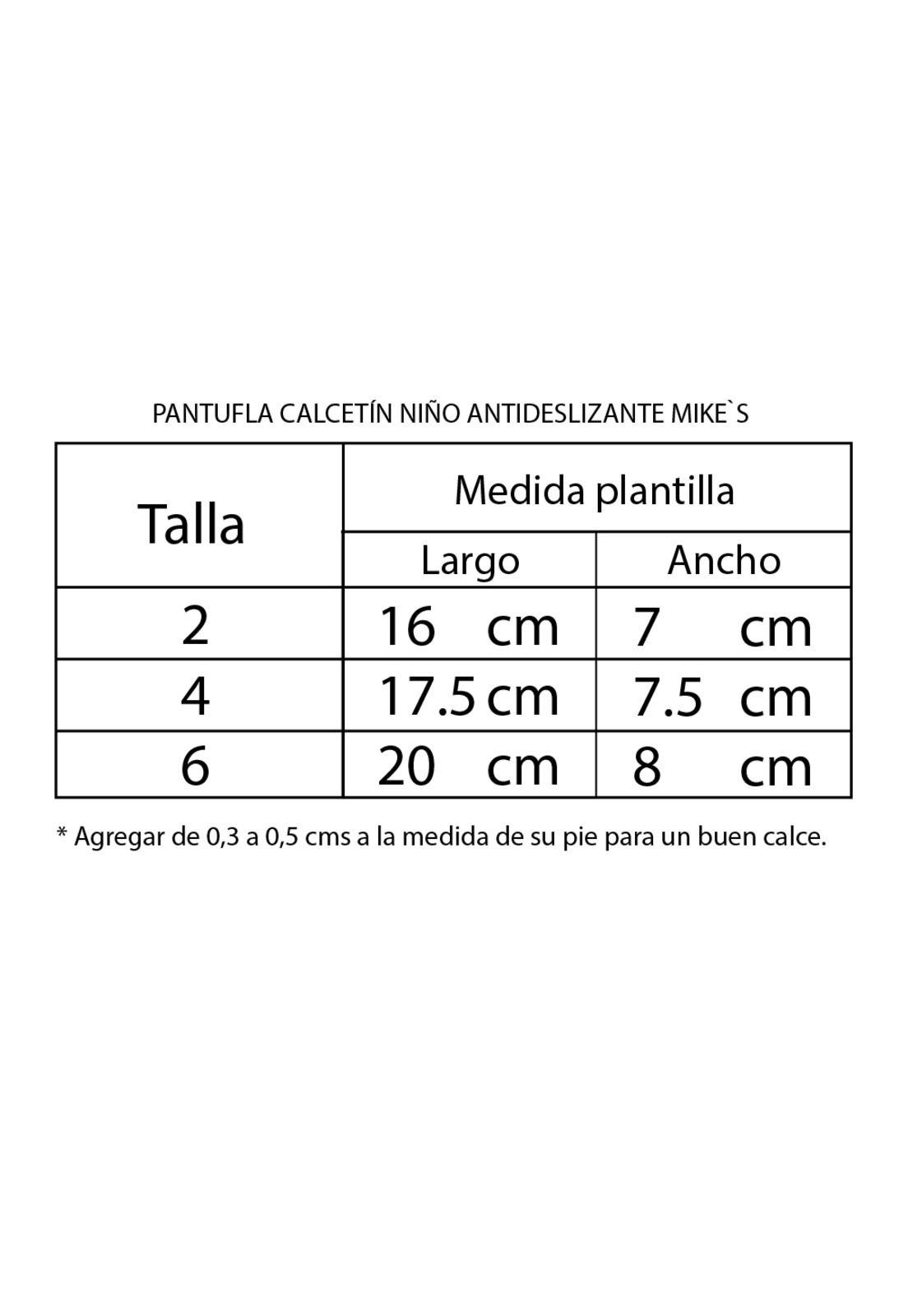 Pantufla Calcetín Niño Antideslizante Letras Mike`s-2