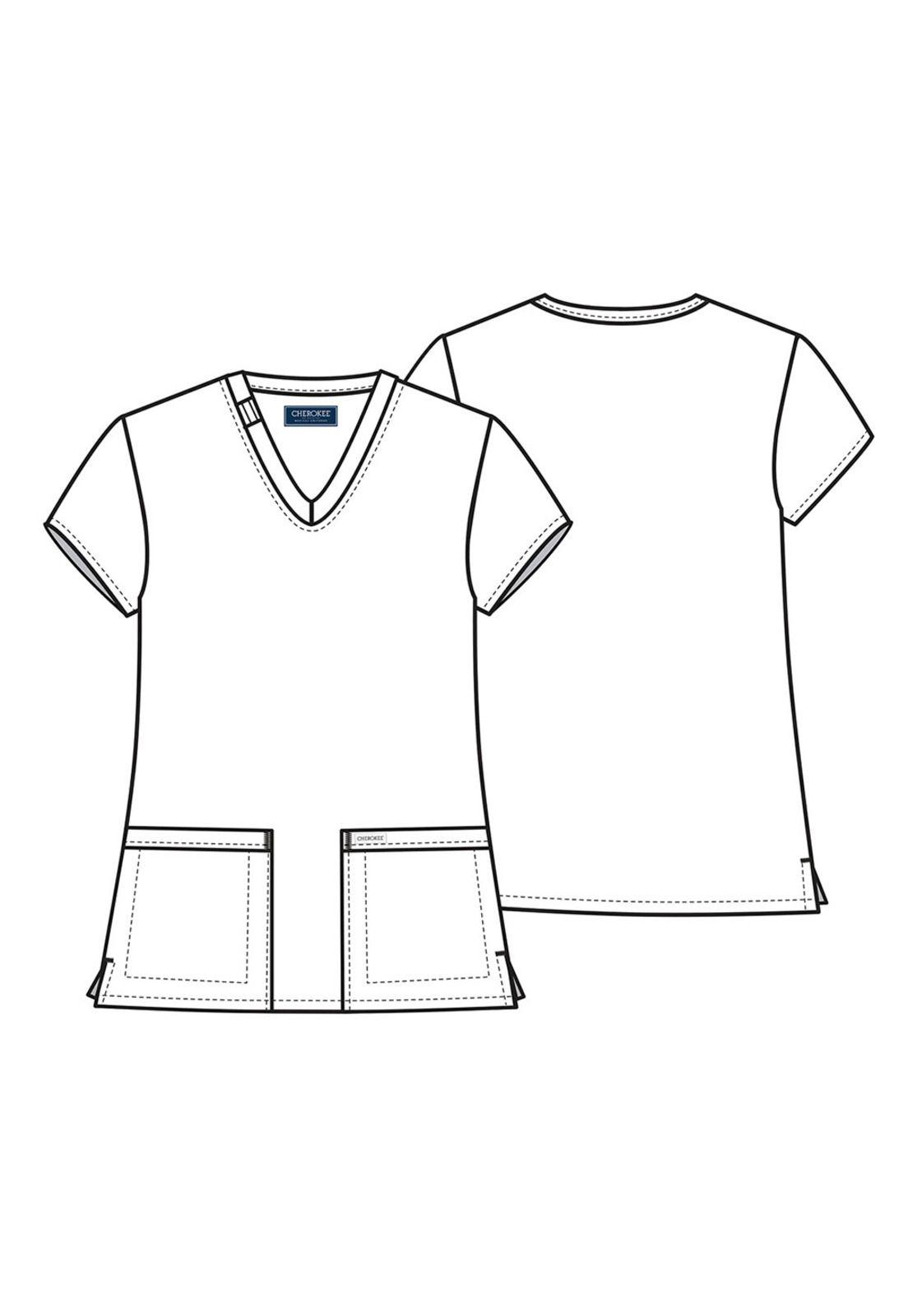 POLERA CLÍNICA MUJER CHEROKEE CK953A ORIGINALS ULTRA RED-4