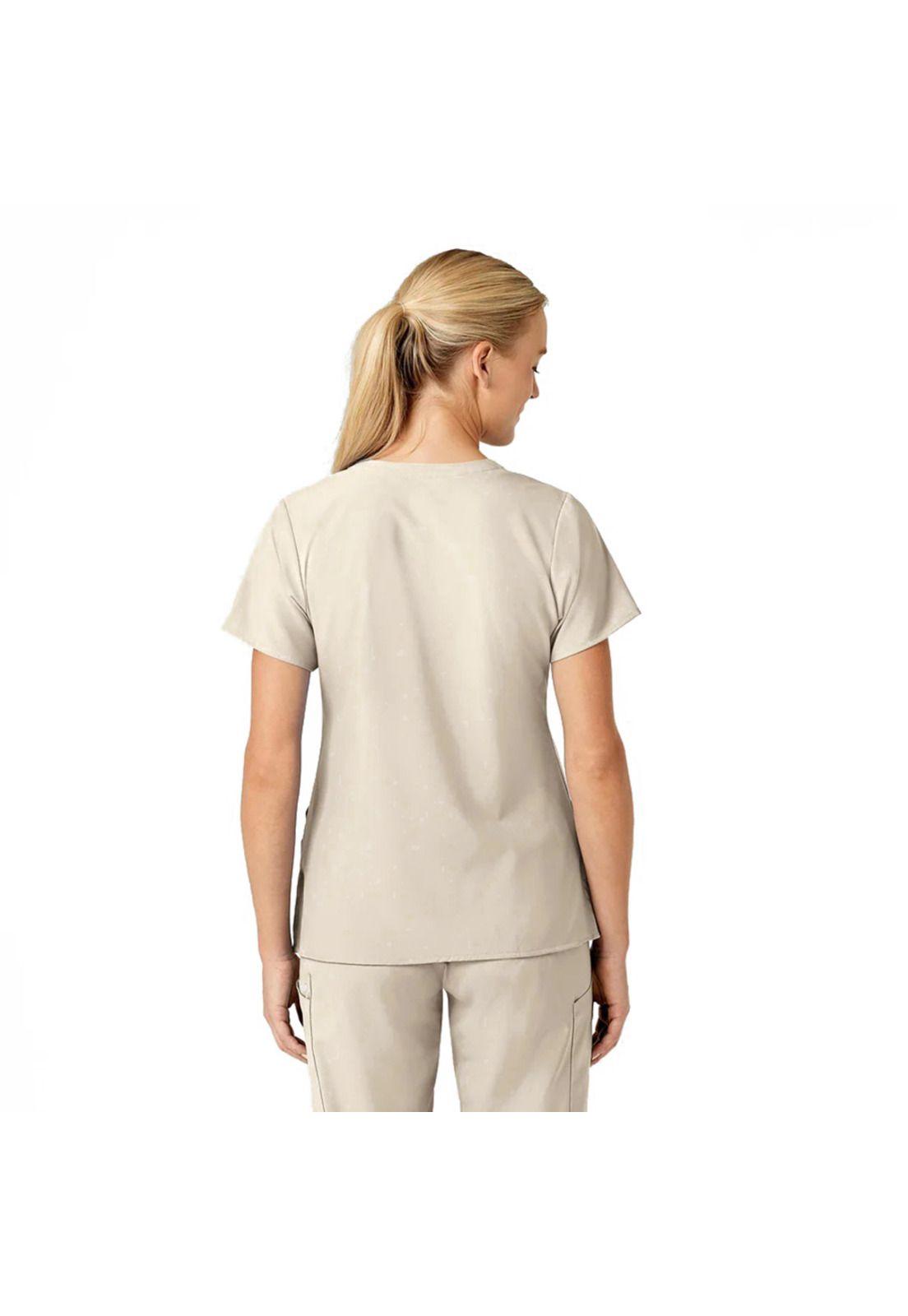 POLERA CLÍNICA MUJER WONDERWINK 6155 KHAKI-4