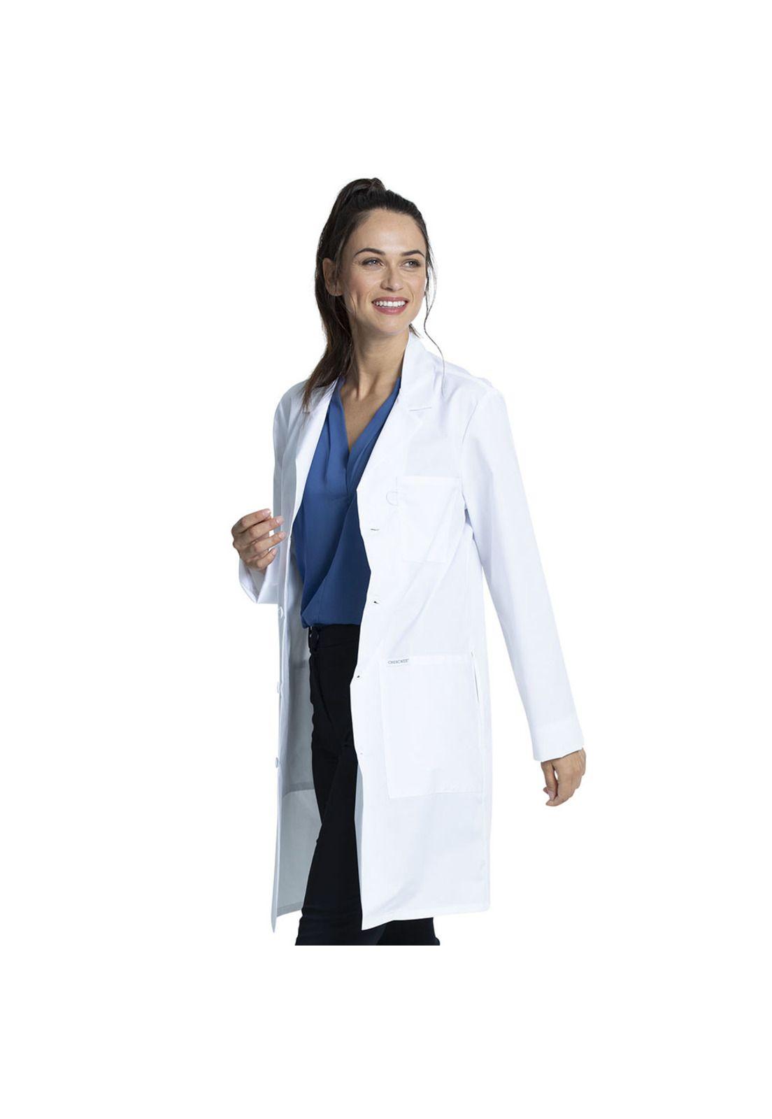 DELANTAL CLÍNICO UNISEX LARGO CHEROKEE CK460 WHITE-2