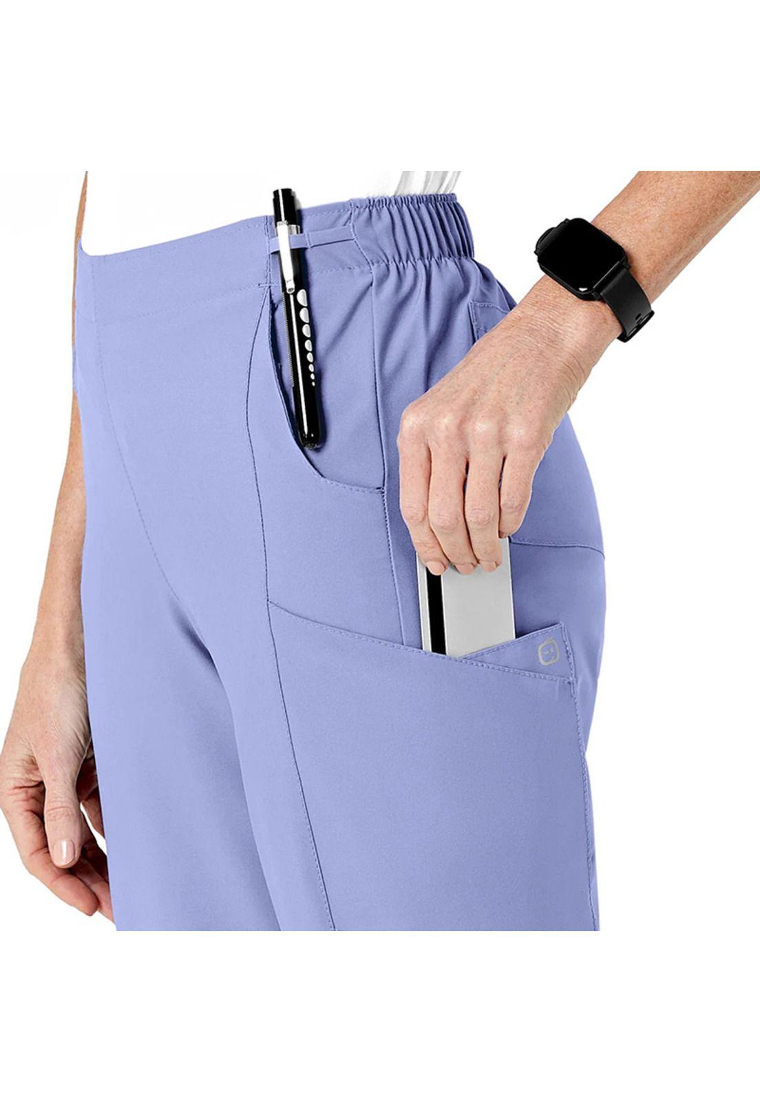 Pantalón Clínico Mujer Wonderwink 5155 Celeste-4
