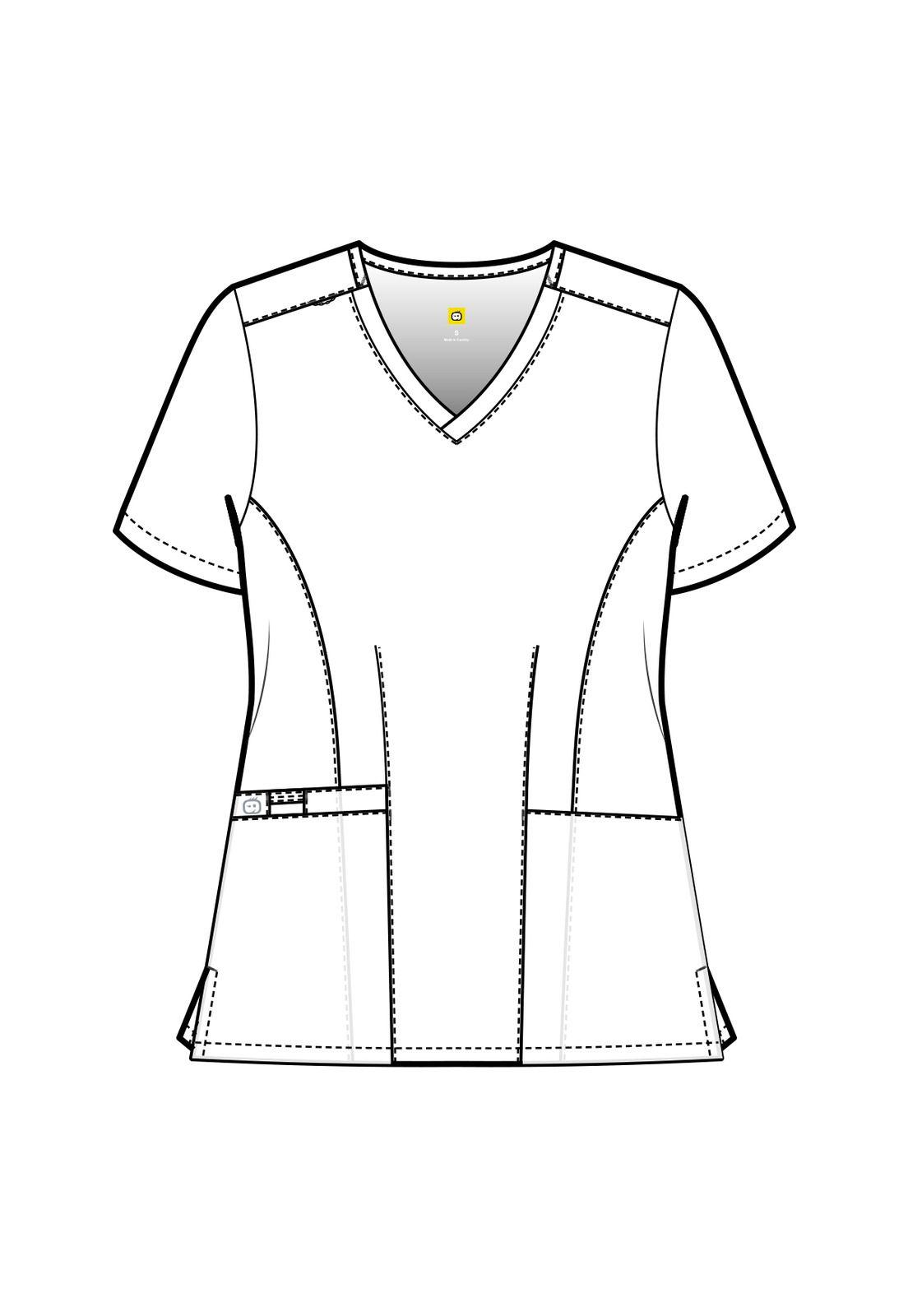 Polera Clínica Mujer Wink Work 105 Gris-4