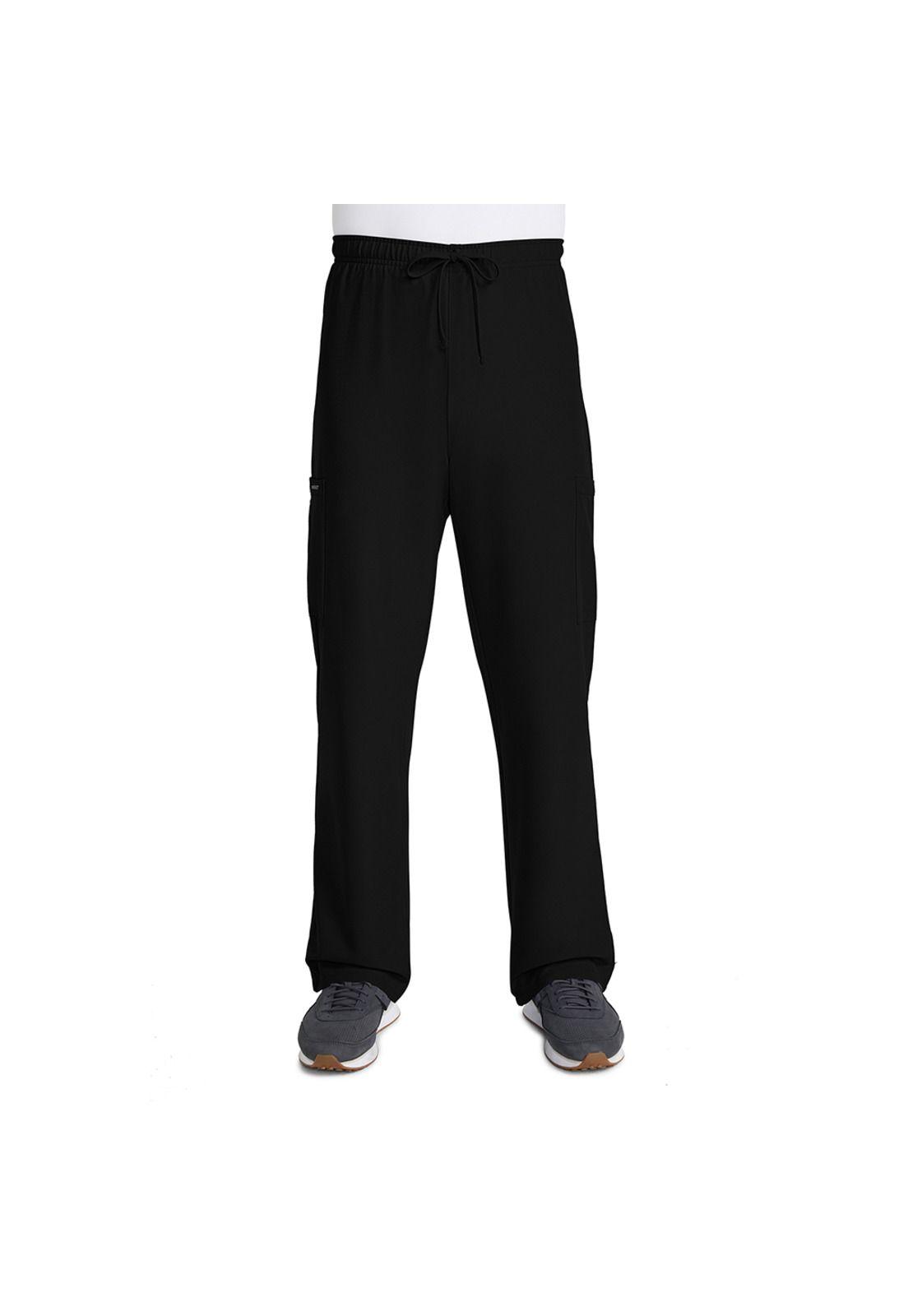 PANTALÓN RECTO CON CORDÓN TALLE MEDIO HOMBRE CK280A BLACK-0