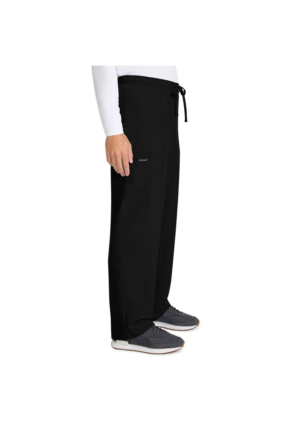 PANTALÓN RECTO CON CORDÓN TALLE MEDIO HOMBRE CK280A BLACK-3