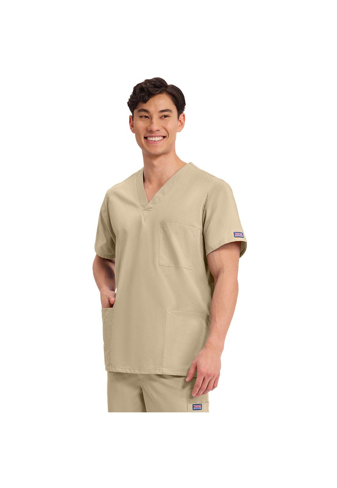 POLERA CLÍNICA HOMBRE CHEROKEE 4876 KHAKI-2