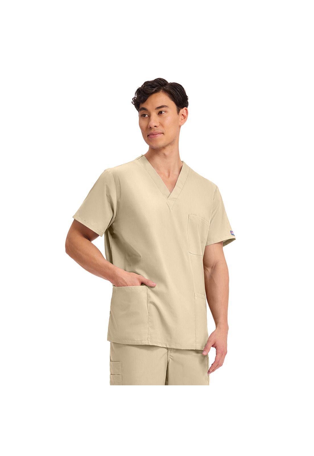 POLERA CLÍNICA HOMBRE CHEROKEE 4876 KHAKI-3