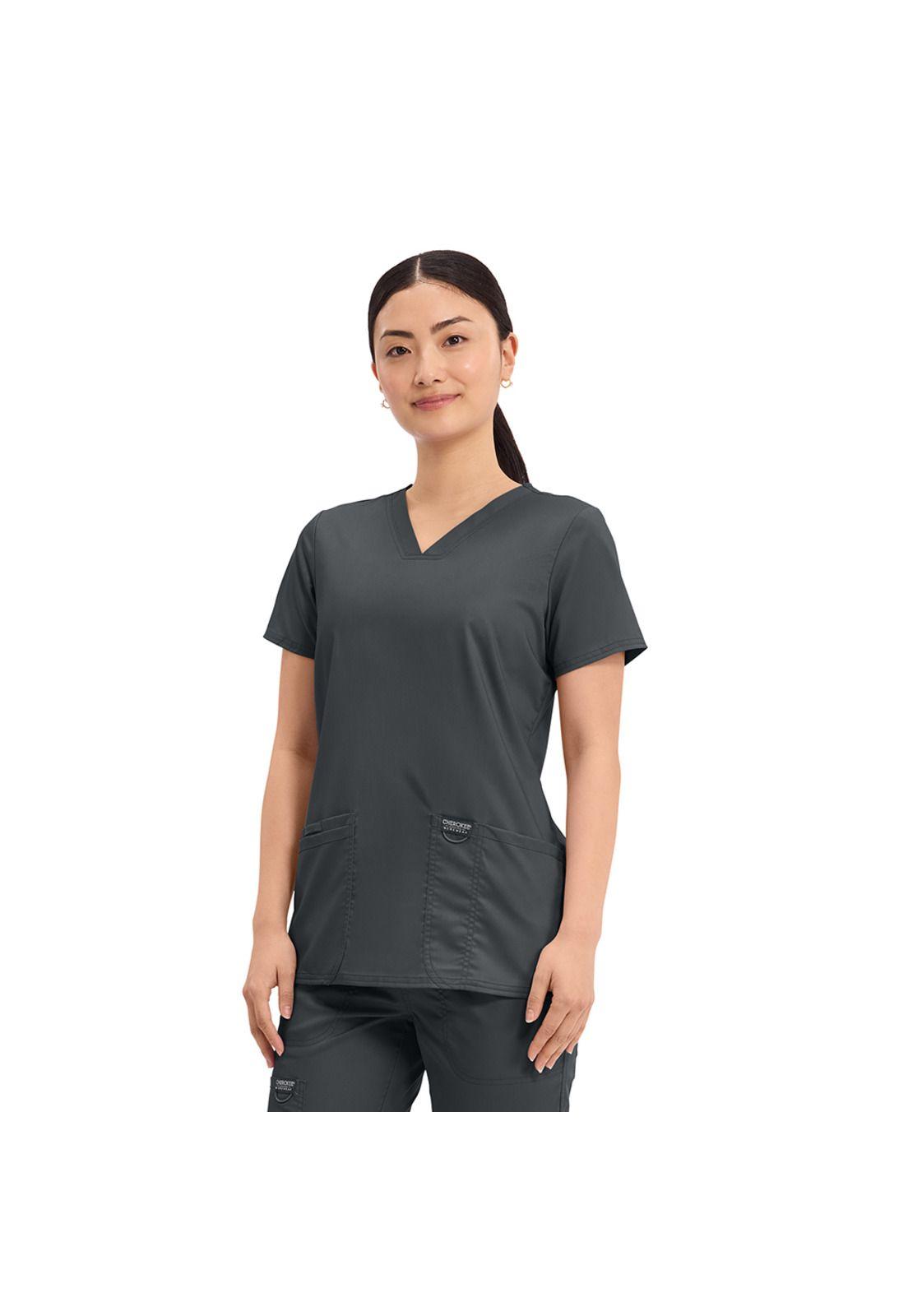 POLERA CLÍNICA MUJER CHEROKEE REVOLUTION WW620 BLACK-3
