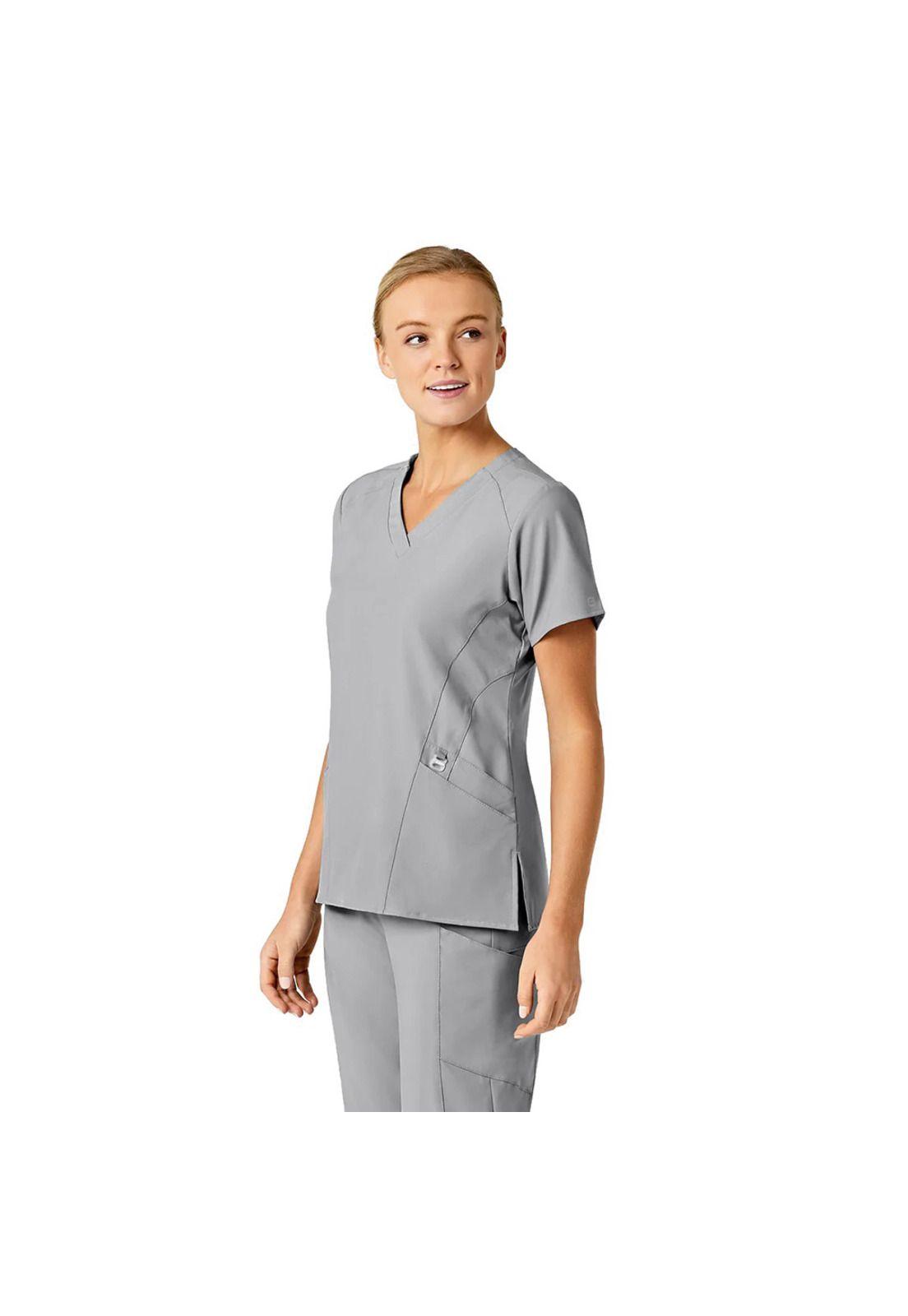 POLERA CLÍNICA MUJER WONDERWINK 6155 GREY-2