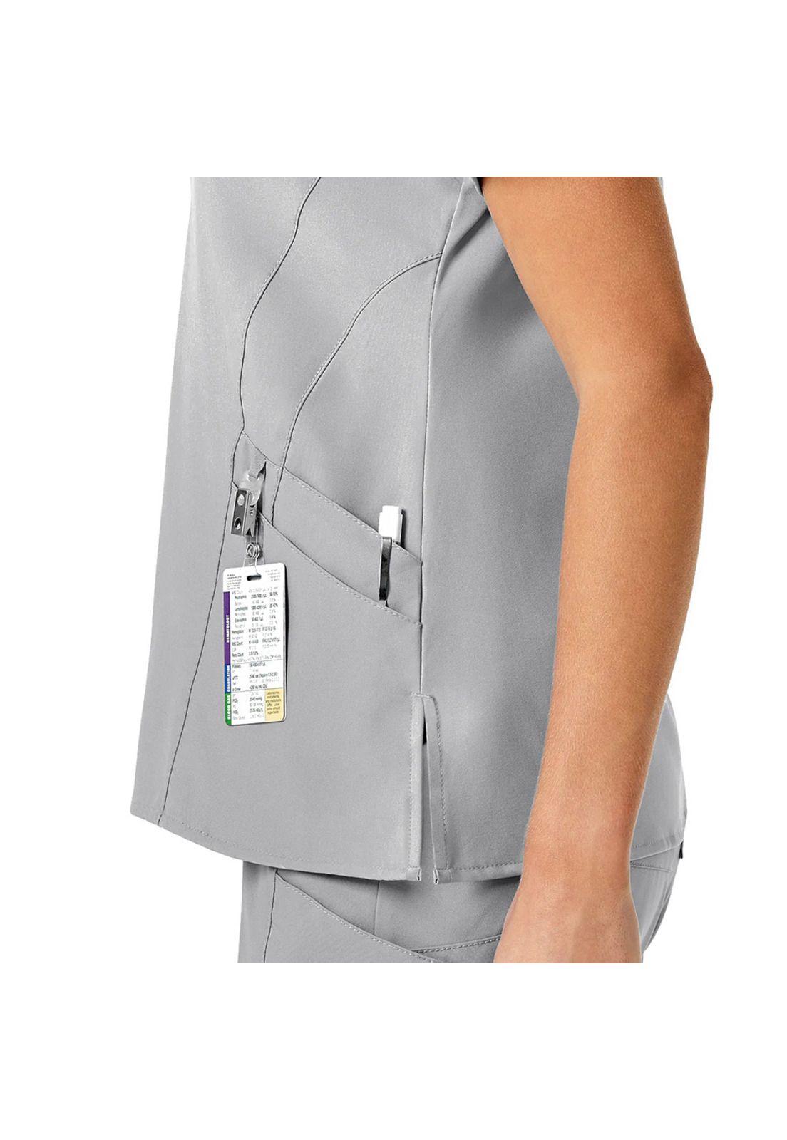 POLERA CLÍNICA MUJER WONDERWINK 6155 GREY-3