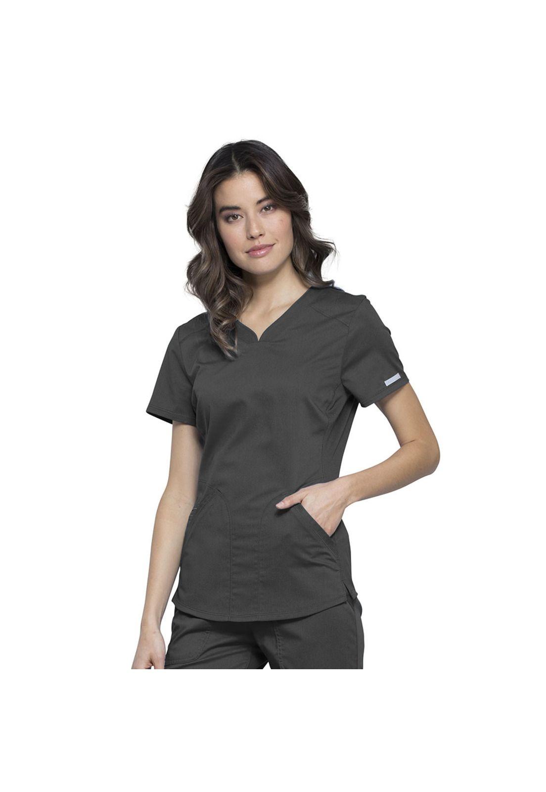 POLERA CLÍNICA MUJER CHEROKEE REVOLUTION WW601 PEWTER-0