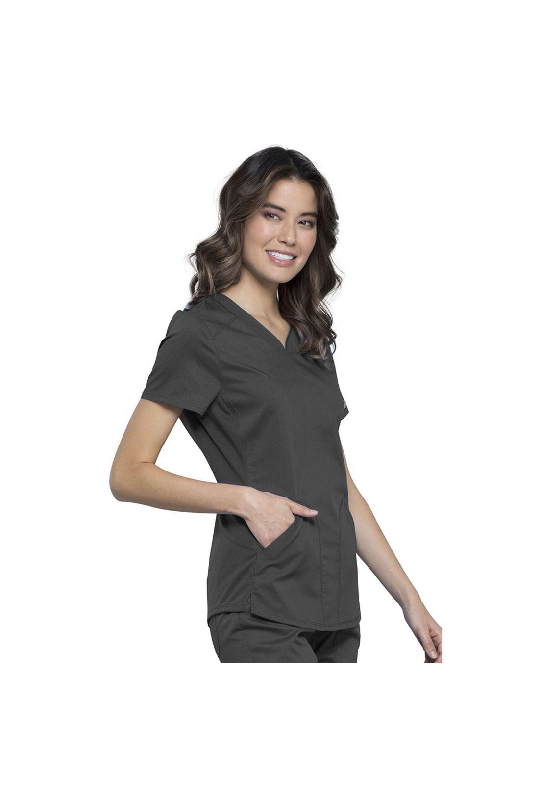 POLERA CLÍNICA MUJER CHEROKEE REVOLUTION WW601 PEWTER-3