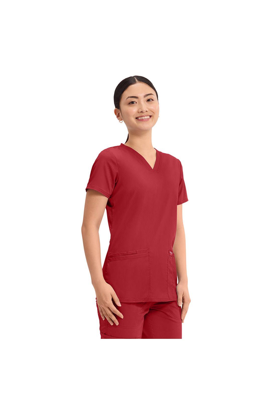 POLERA CLÍNICA MUJER CHEROKEE REVOLUTION WW620 RED-2