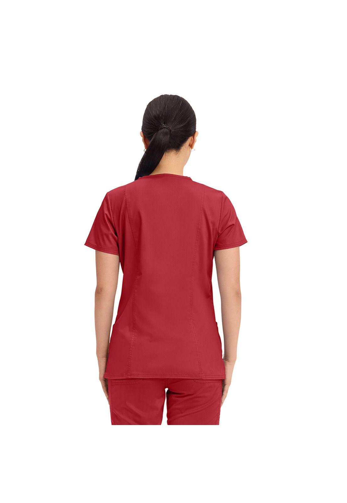POLERA CLÍNICA MUJER CHEROKEE REVOLUTION WW620 RED-4