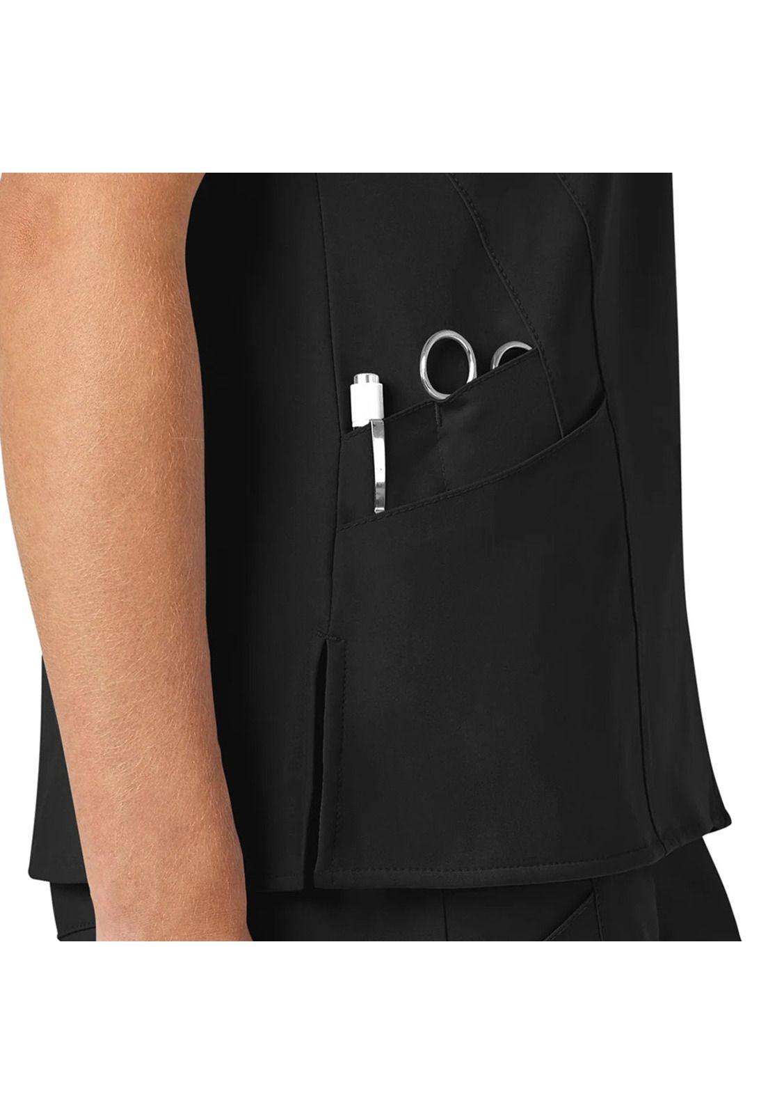 POLERA CLÍNICA MUJER WONDERWINK 6155 BLACK-3
