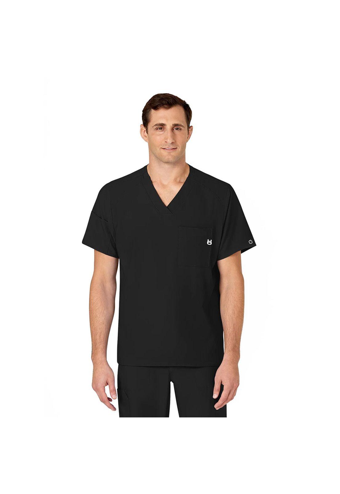POLERA CLÍNICA HOMBRE WONDERWINK 6355 BLACK-0