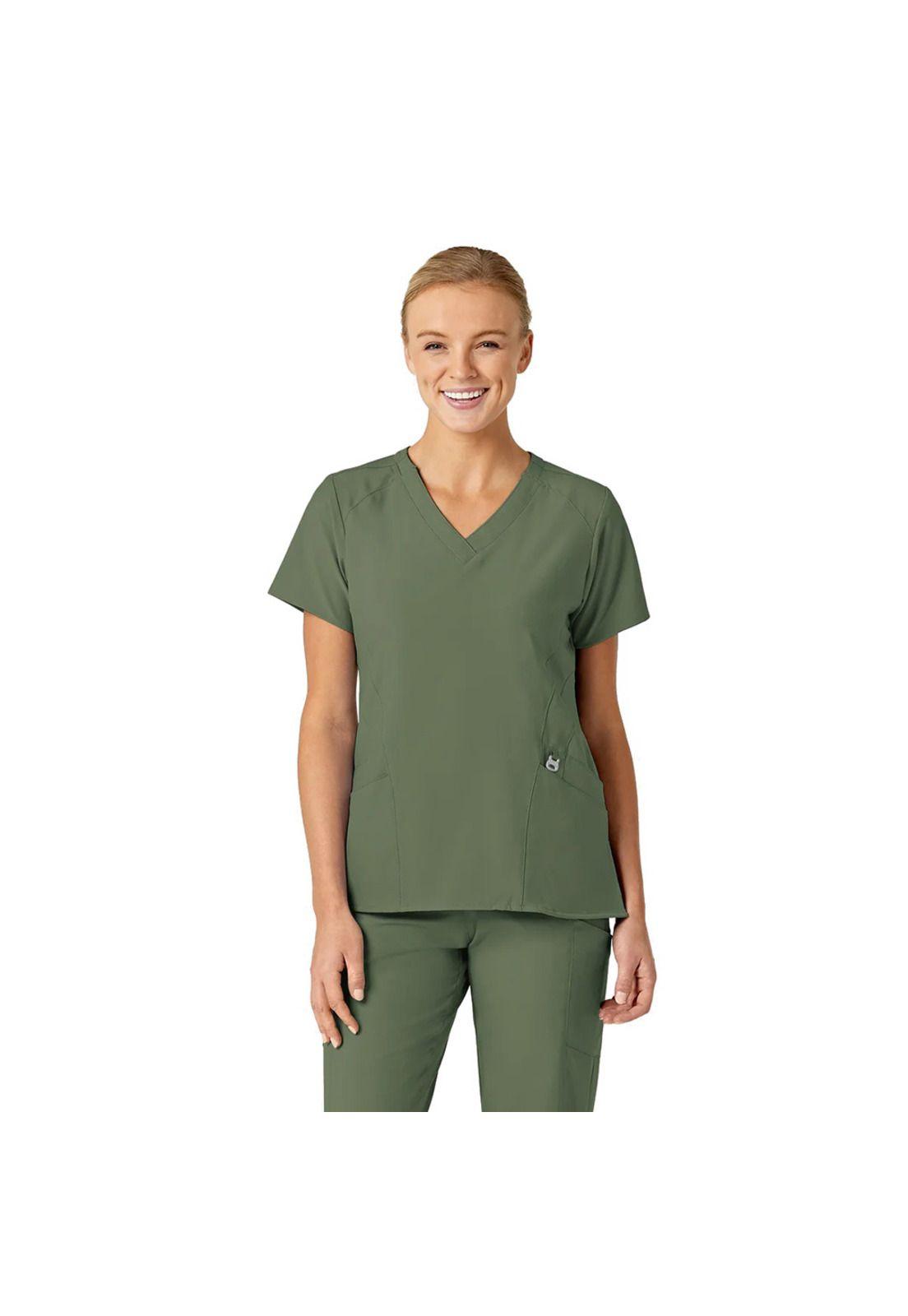 POLERA CLÍNICA MUJER WONDERWINK 6155 OLIVE-0