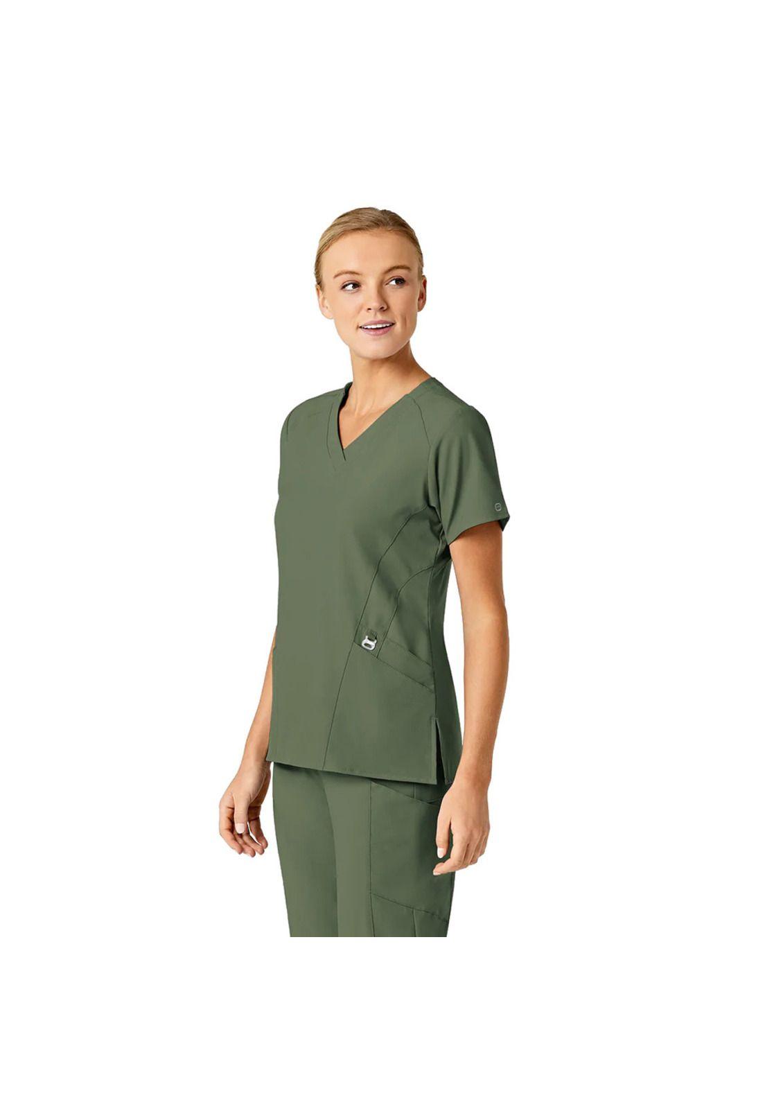 POLERA CLÍNICA MUJER WONDERWINK 6155 OLIVE-2