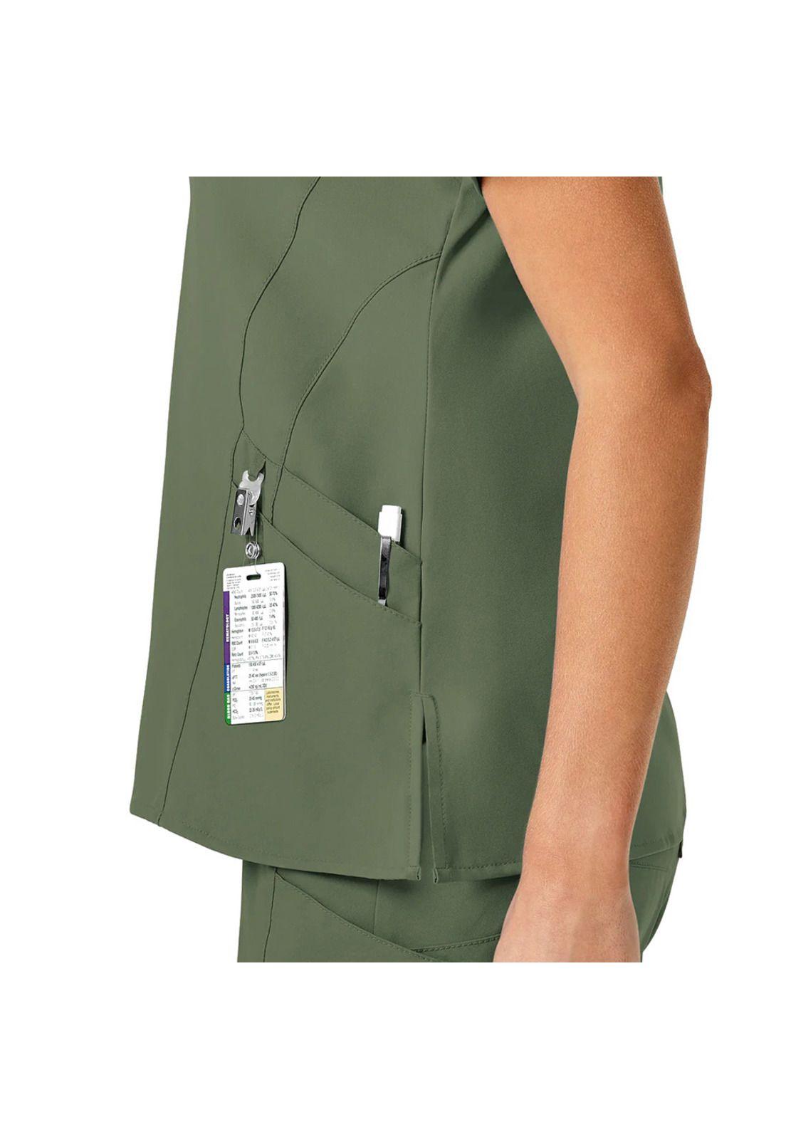 POLERA CLÍNICA MUJER WONDERWINK 6155 OLIVE-3
