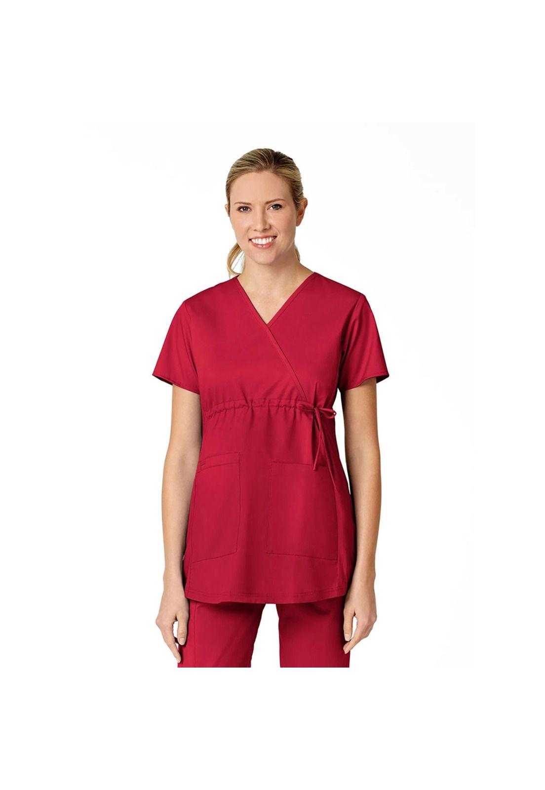 POLERA CLÍNICA MUJER MATERNAL WONDERWINK 145 RED-0